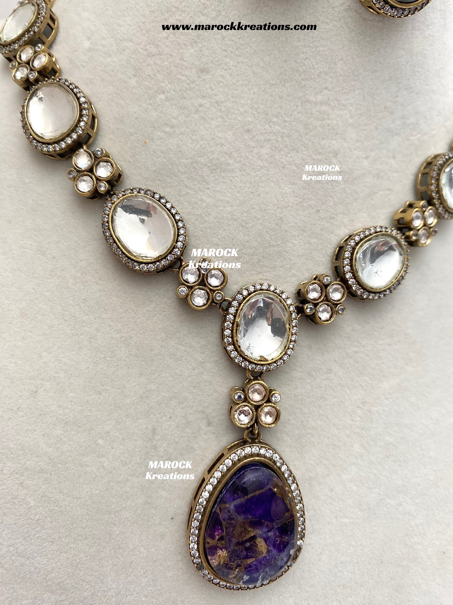 Sanjida Tyani inspired Victorian Kundan Statement Necklace set