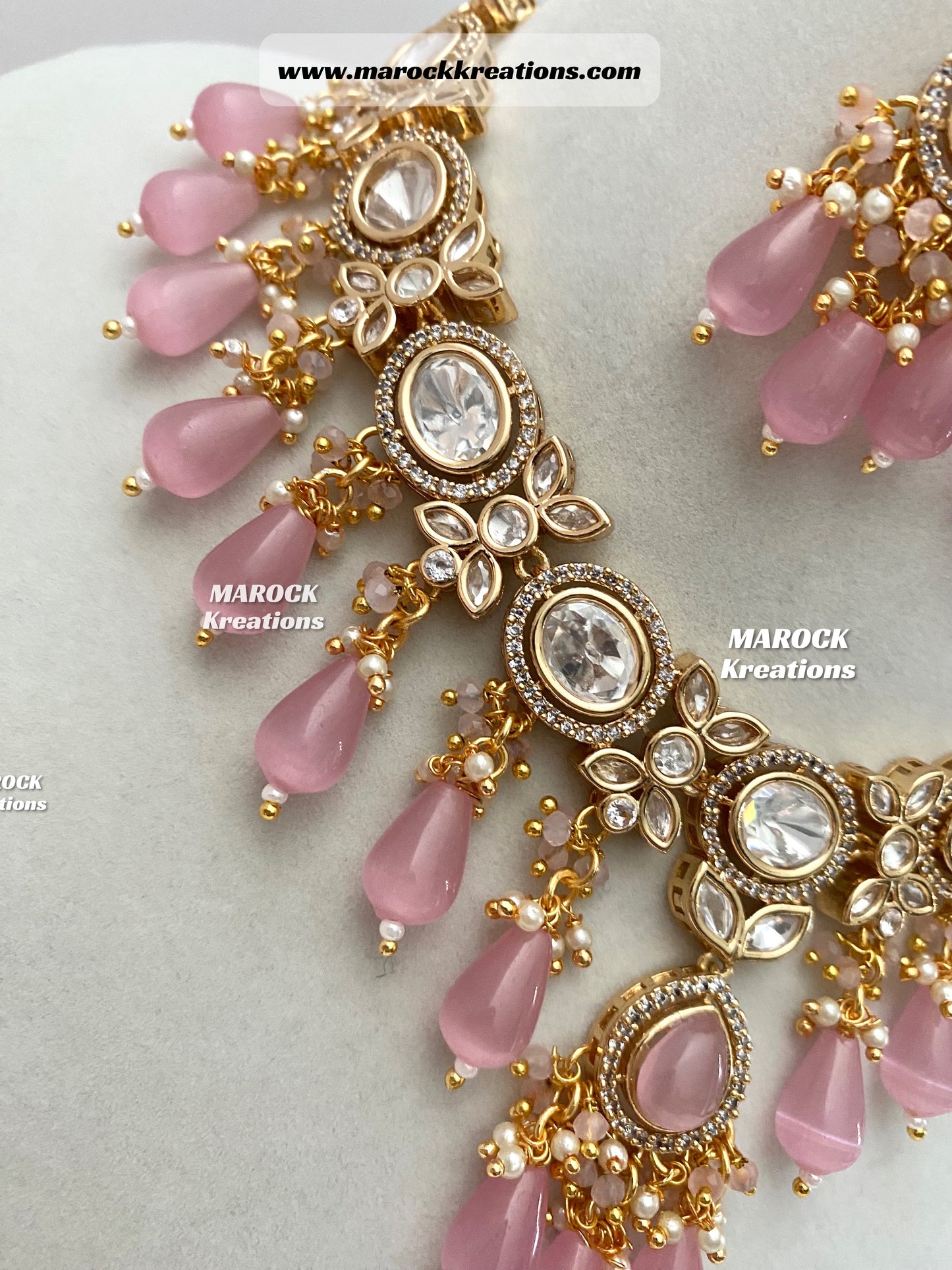 Premium Quality Tyani inspired Kundan gold plated Necklace set