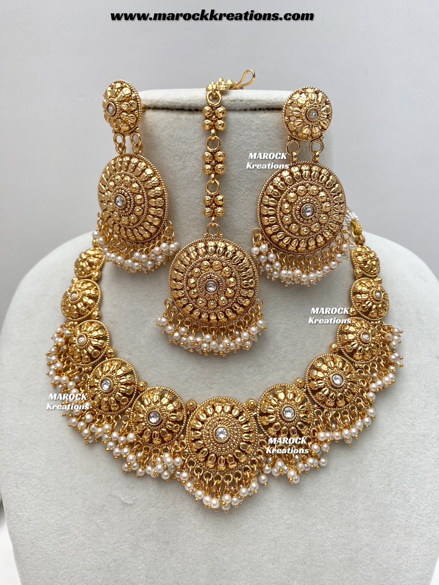 Roxana Premium Quality Gold Plated necklace set