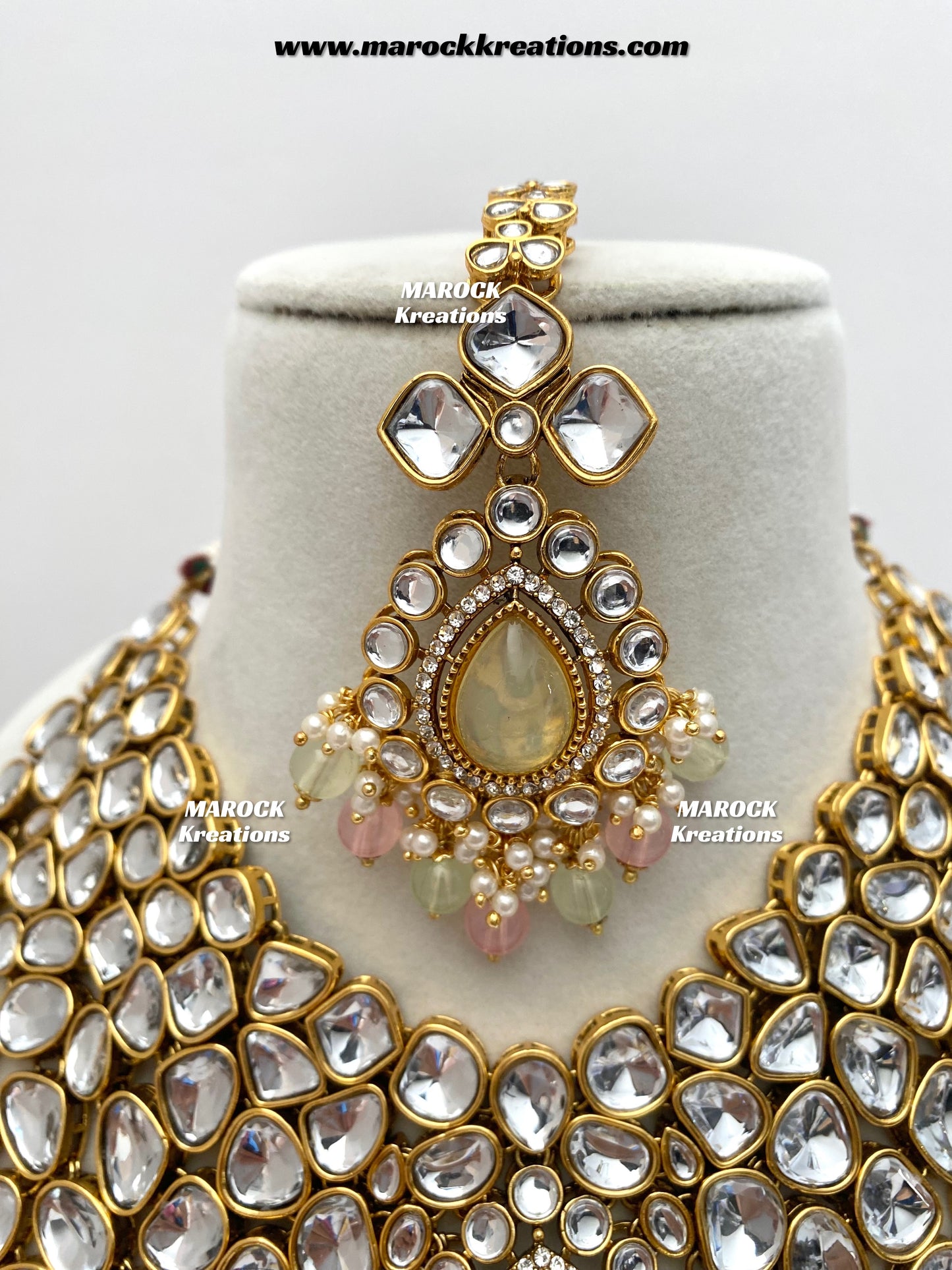 Ruhi Premium Quality Statement Kundan Necklace/Bridal set