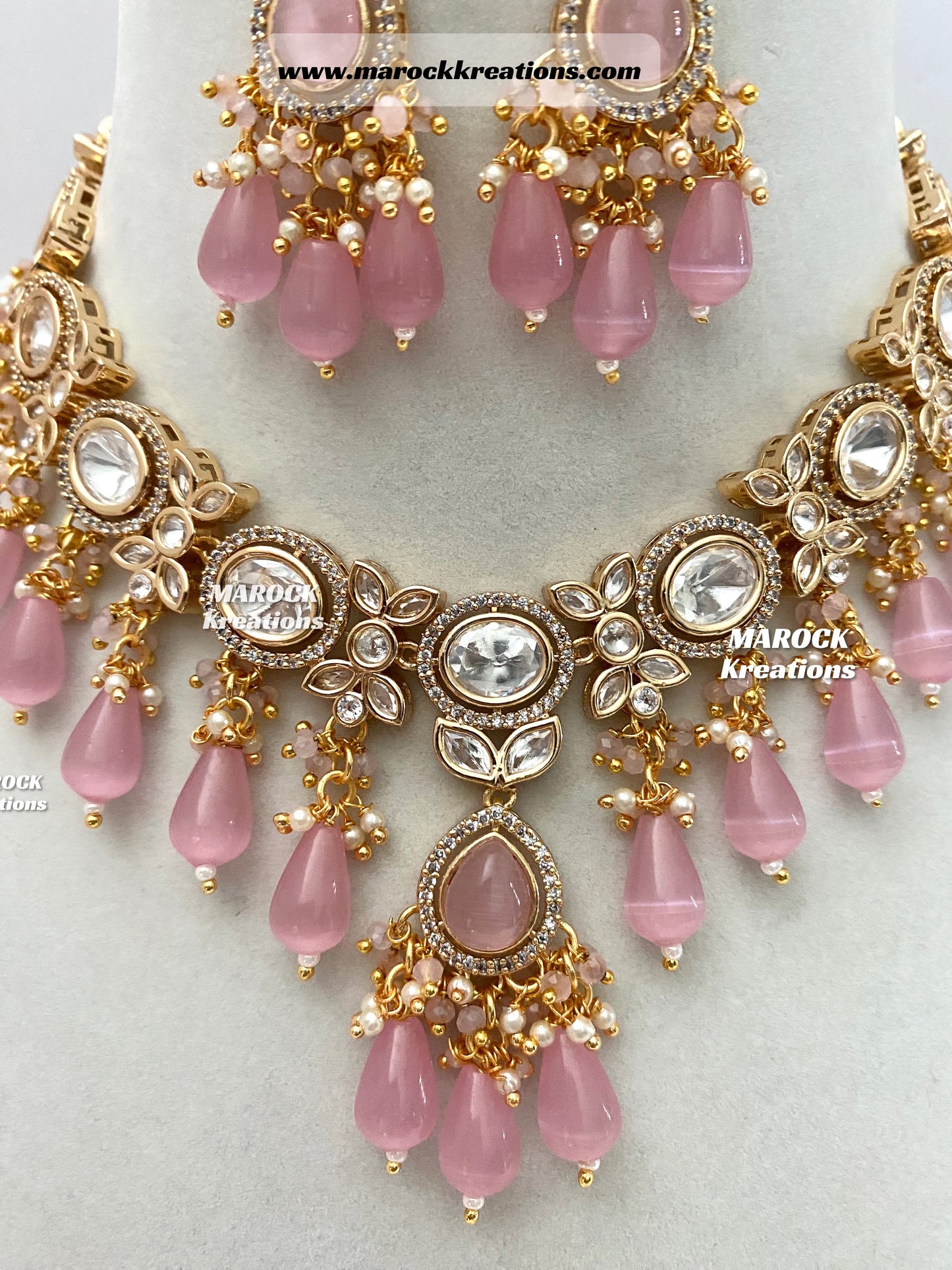 Premium Quality Tyani inspired Kundan gold plated Necklace set