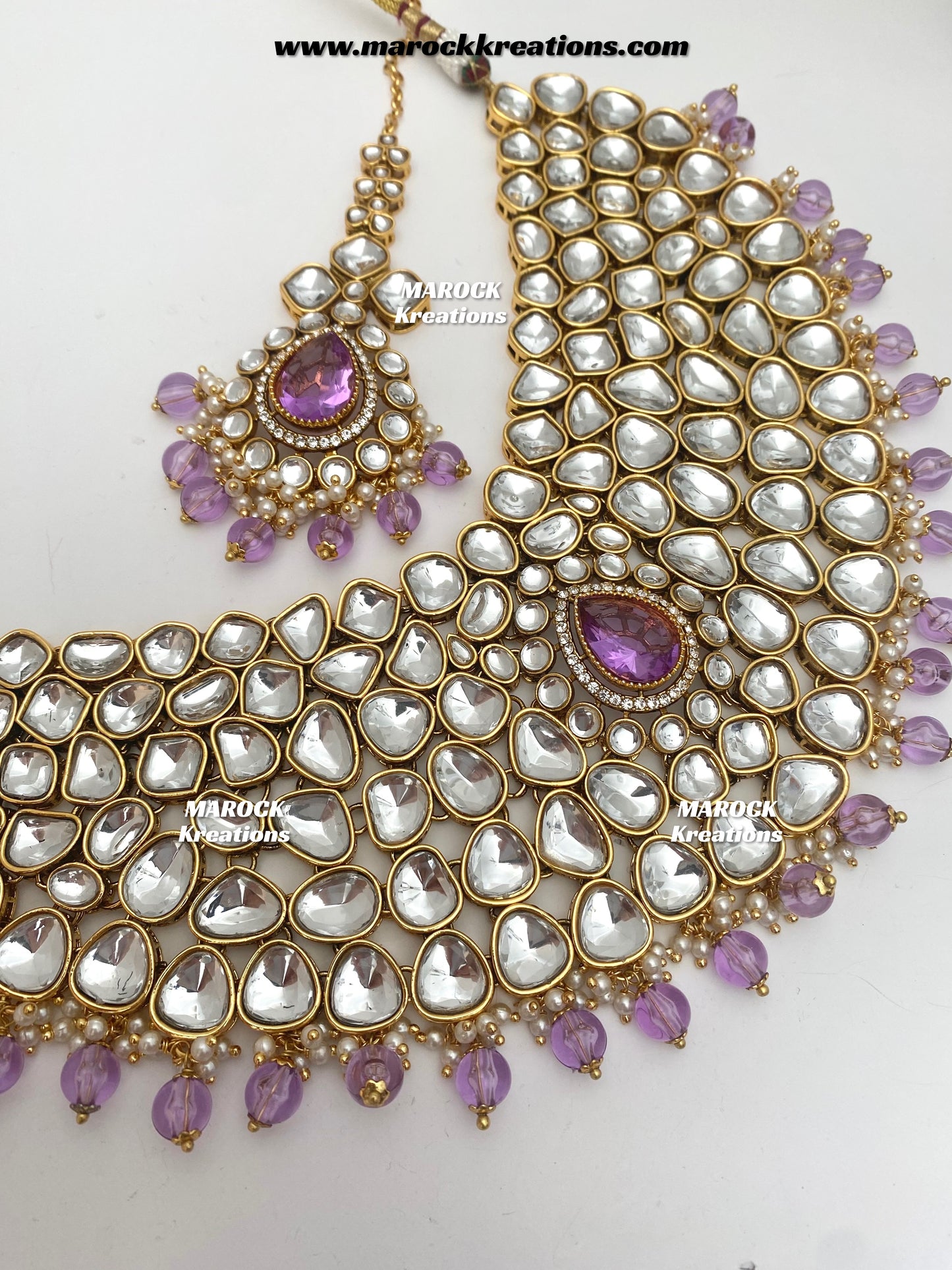 Ruhi Premium Quality Statement Kundan Necklace/Bridal set