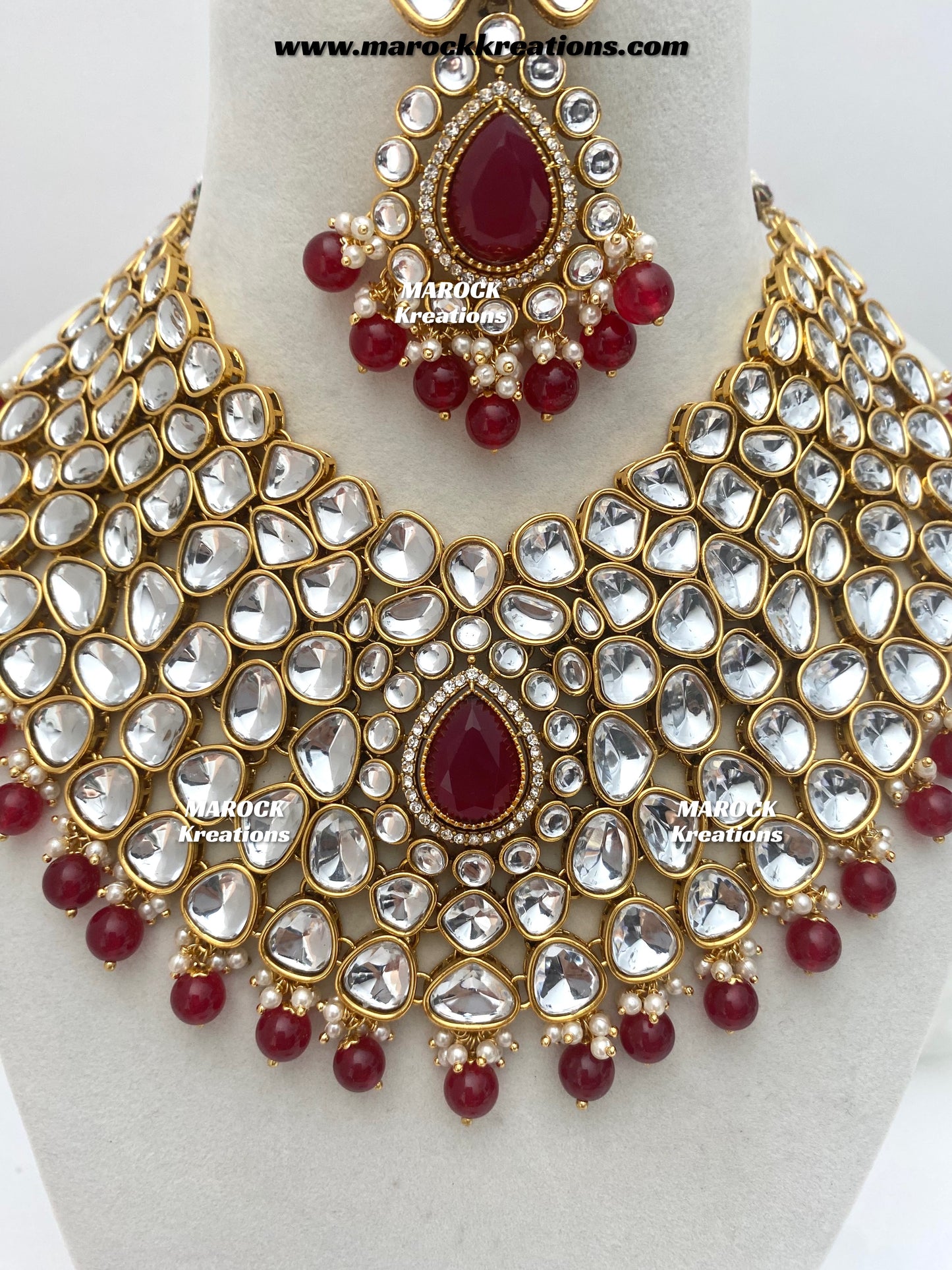 Ruhi Premium Quality Statement Kundan Necklace/Bridal set