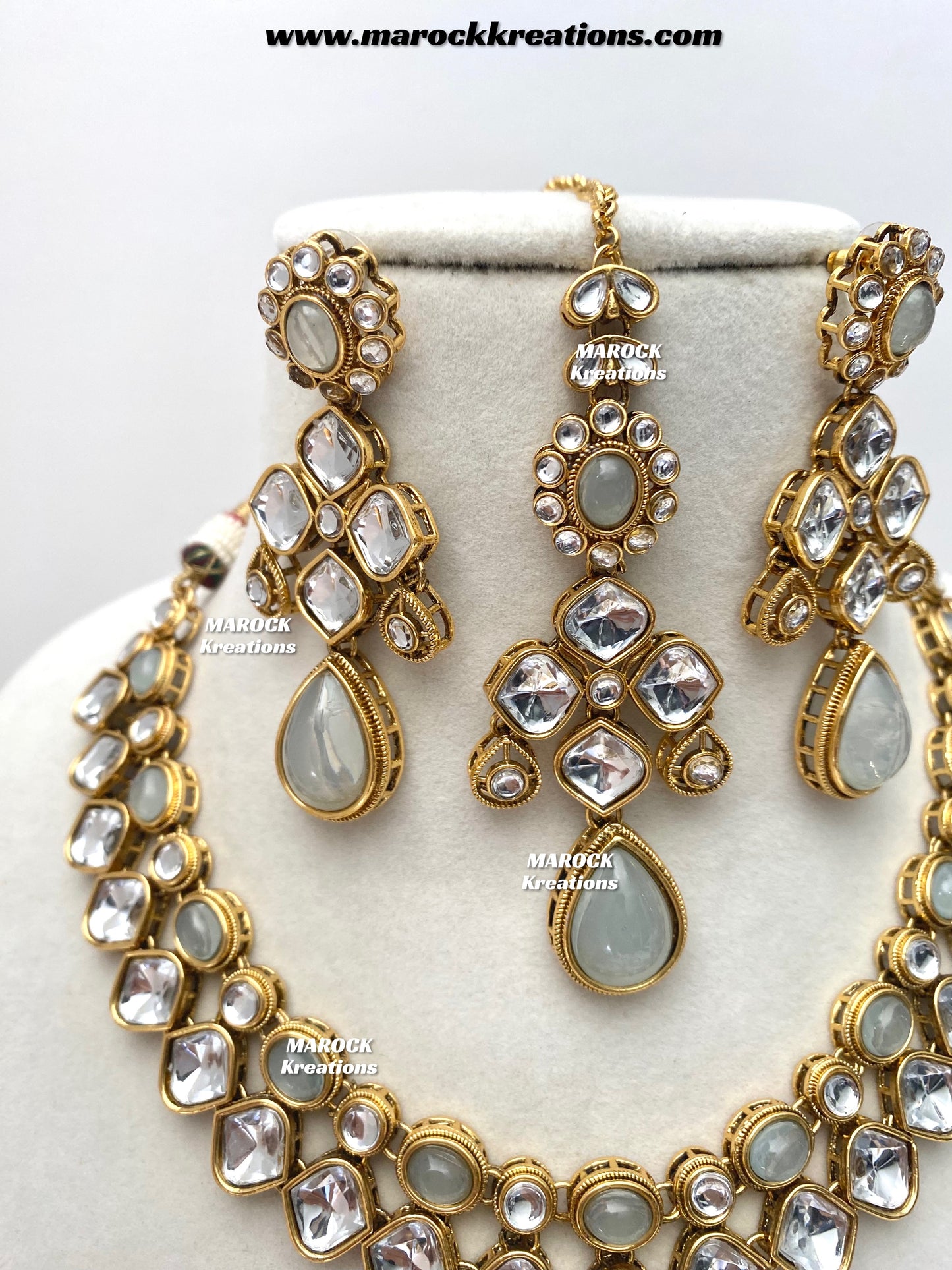 Romana Premium Quality Kundan Statement Necklace set