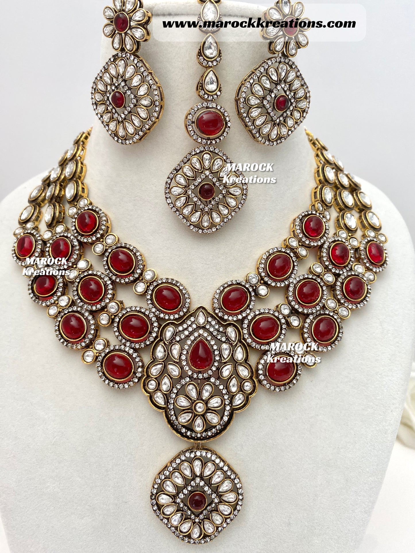 Jessie Tyani inspired Victorian Kundan Statement Necklace set