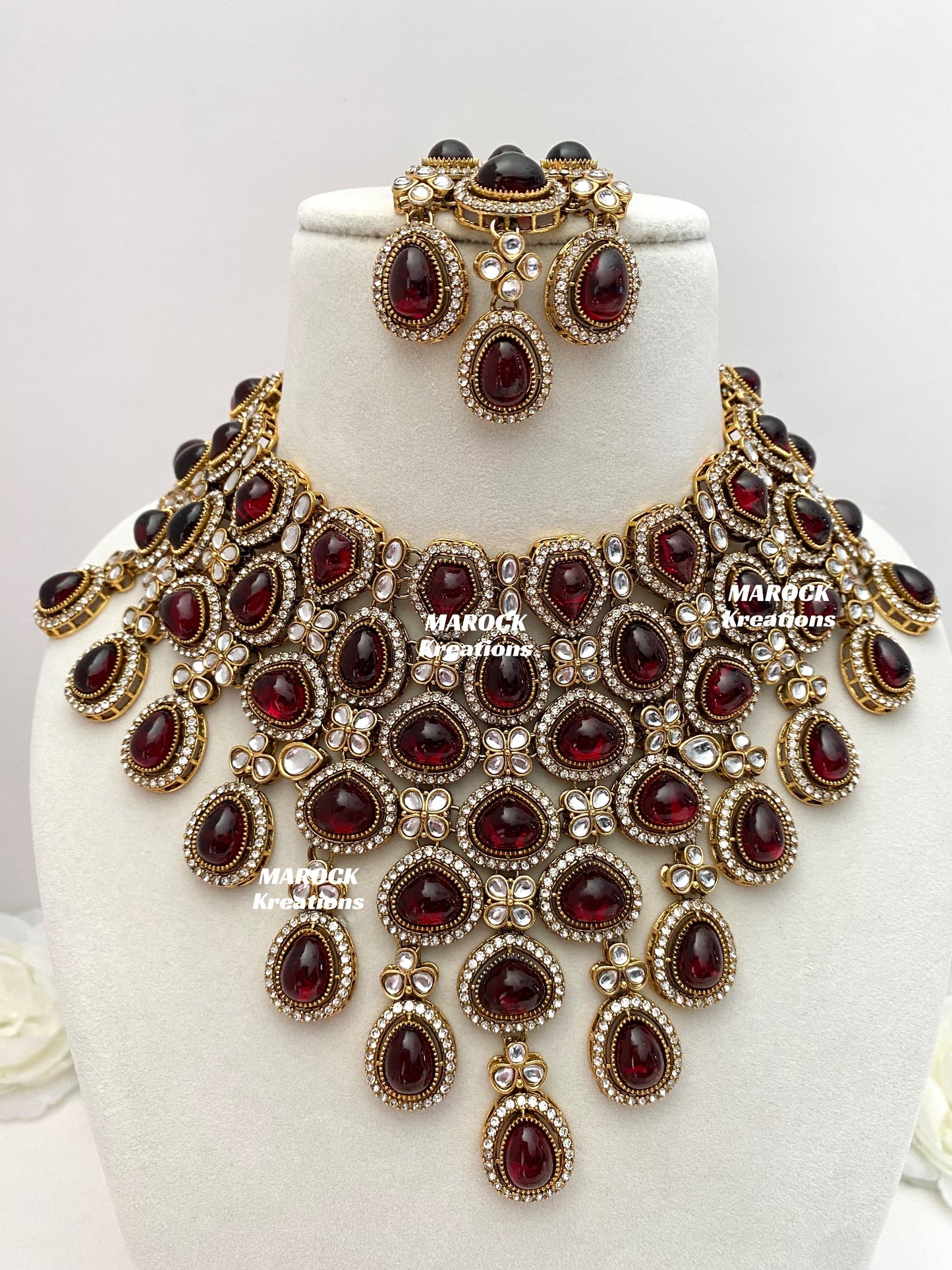 Raisa Sabyasachi inspired Premium Quality Kundan Statement Bridal set