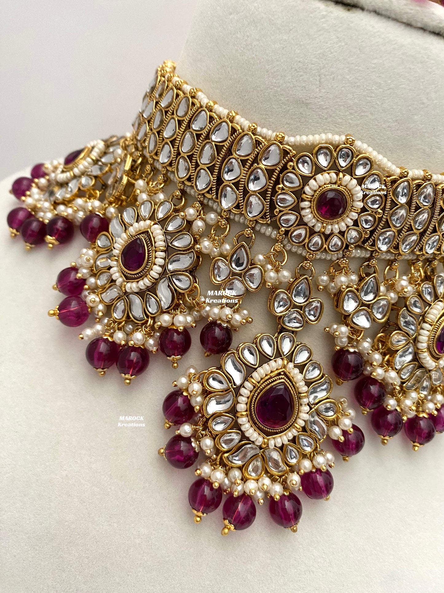 Bhavika Premium Quality Kundan choker/Necklace set