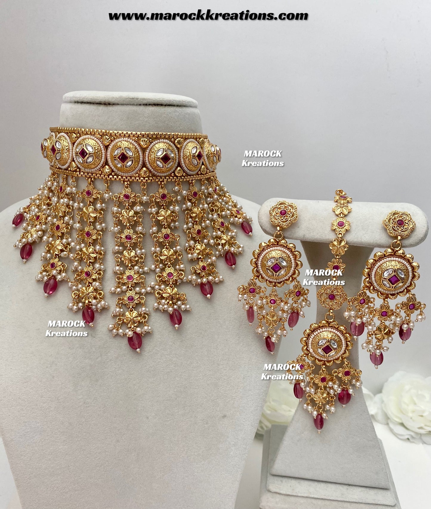 Nayeli Premium Quality Gold Plated statement choker set