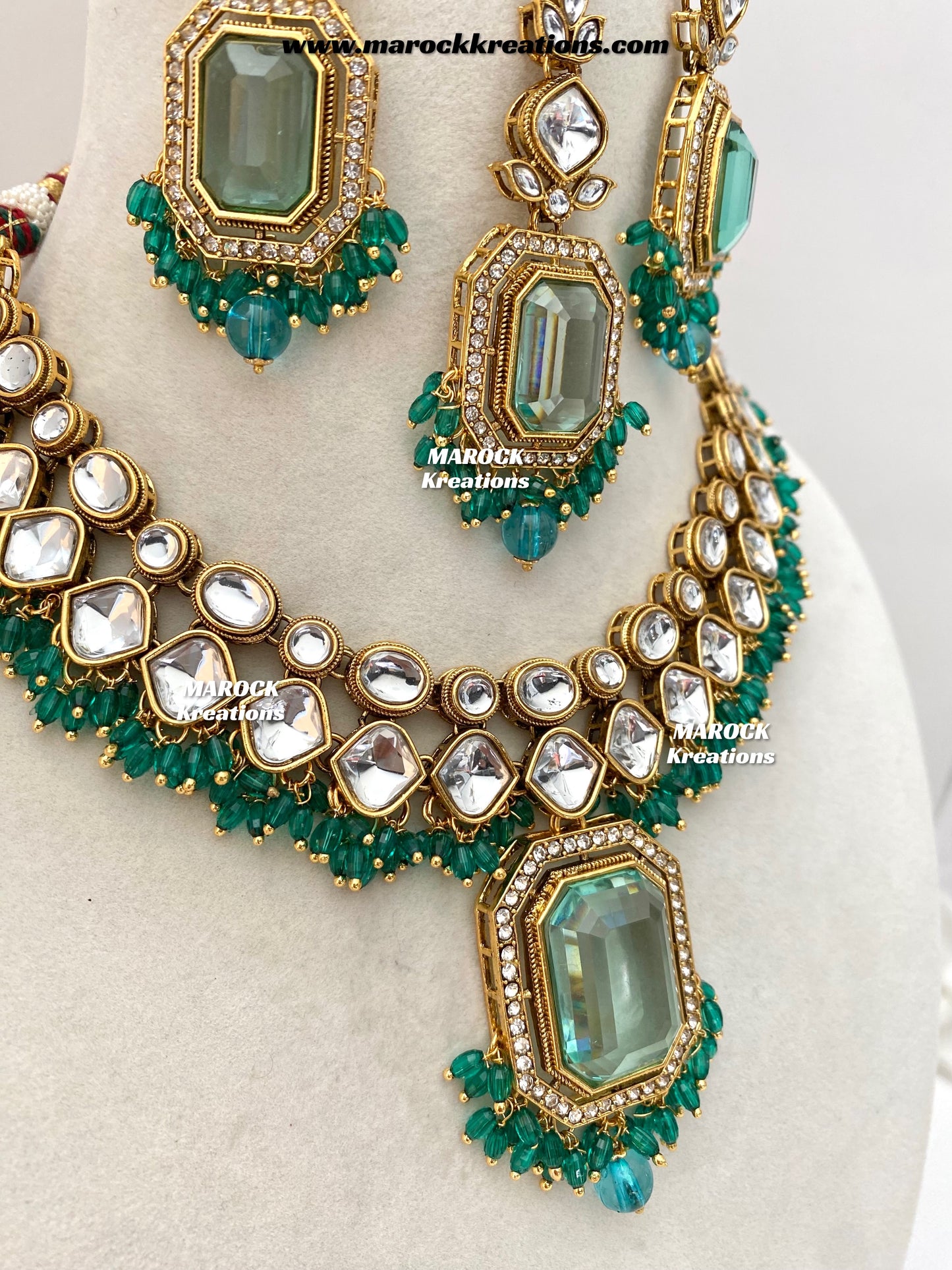 Shabnam Premium Quality Kundan Statement Necklace set