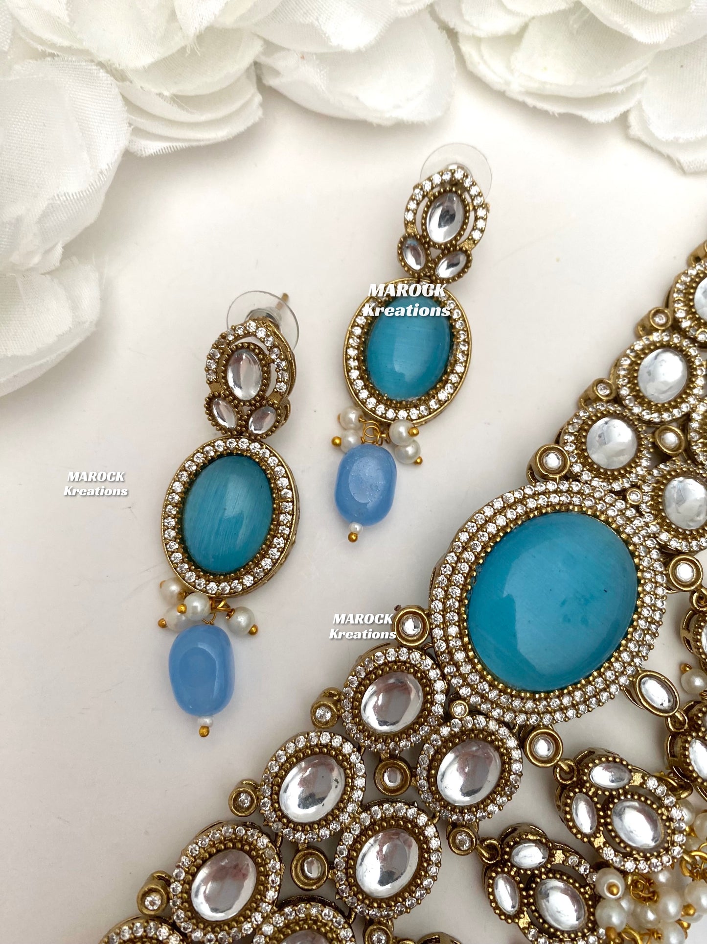 Danica Sabyasachi inspired Premium Quality Moissanite Kundan Statement Choker set