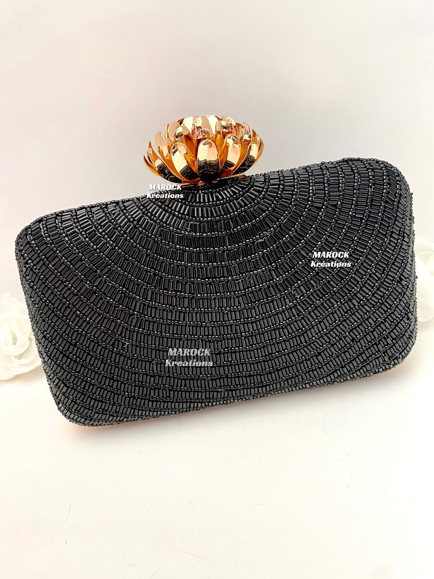 Black Evening Clutch/Evening Bag/Purse comes with a shoulder string