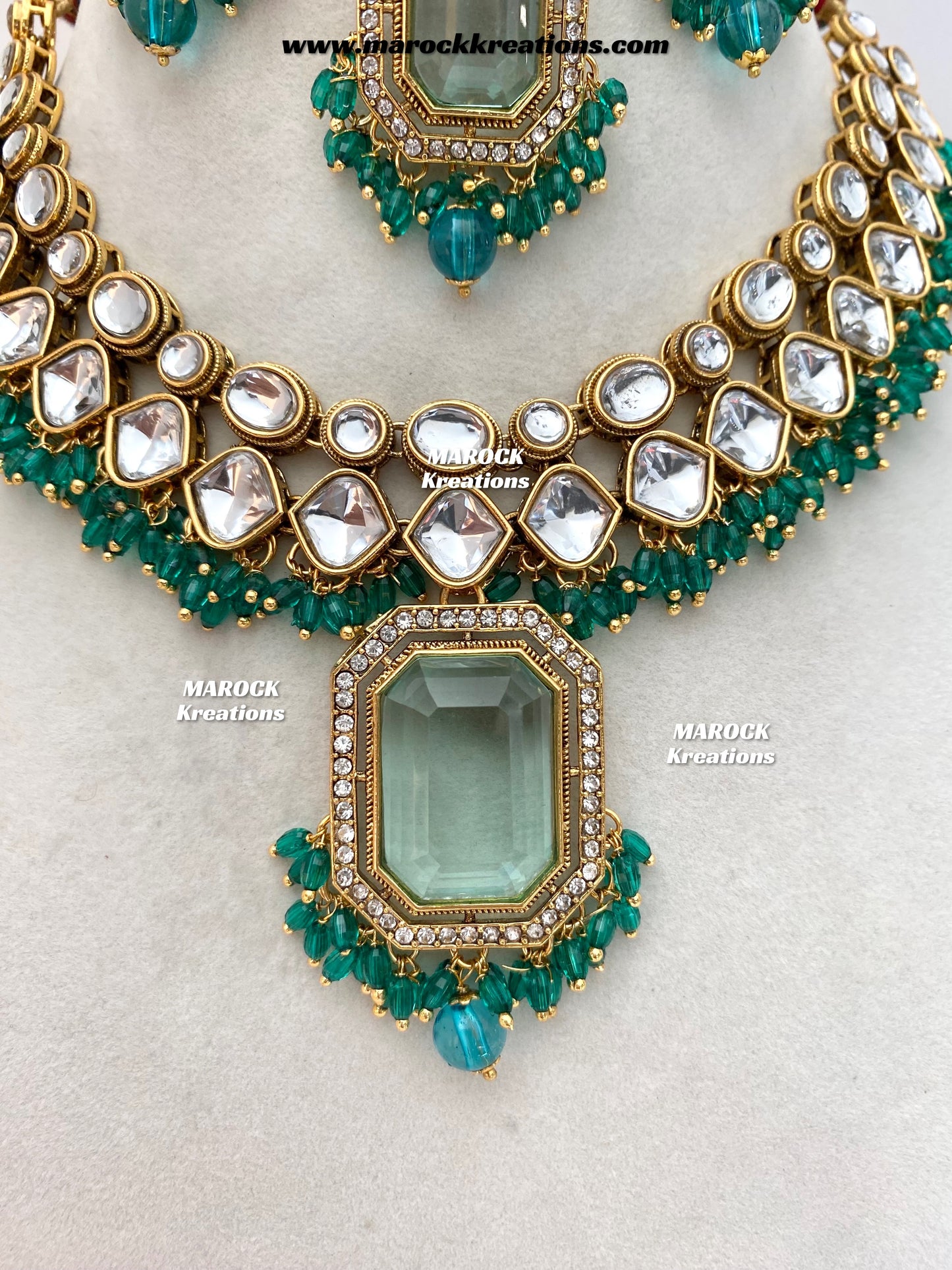 Shabnam Premium Quality Kundan Statement Necklace set