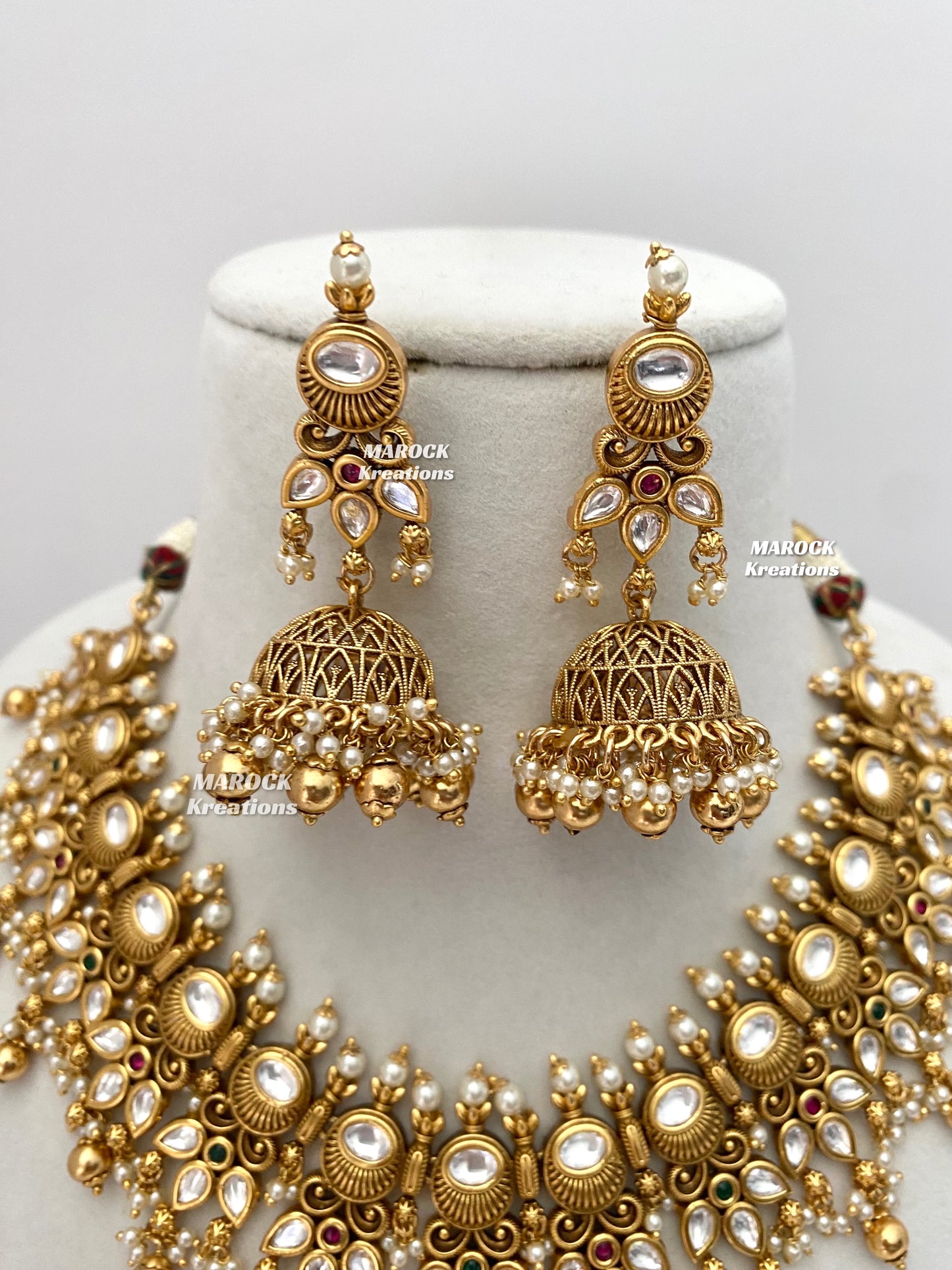 Lennon Premium Quality Gold plated Kundan exclusive Necklace set