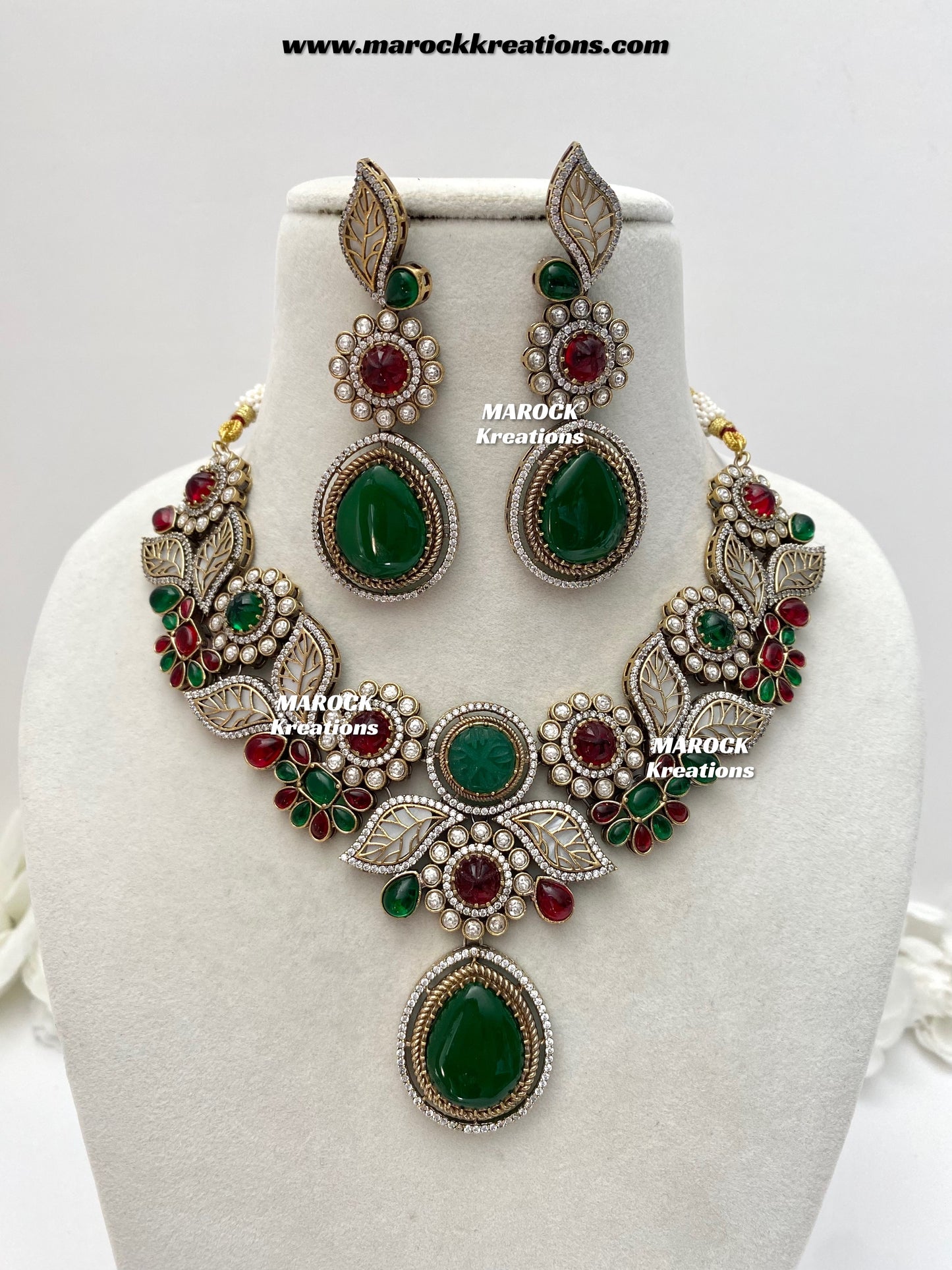Angela Sabyasachi inspired Premium Quality Moissanite Kundan Necklace set