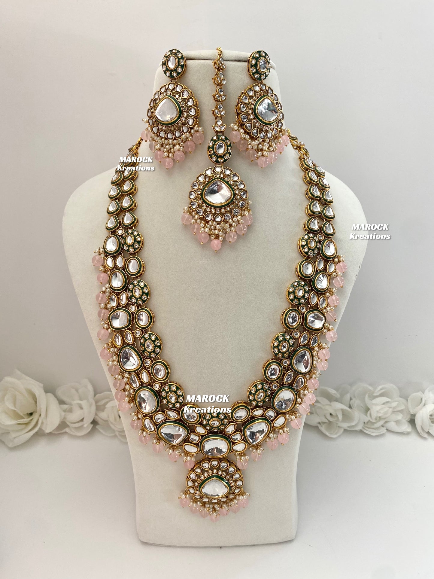 Aanchal Premium Quality Kundan Rani Haar/Long necklace set