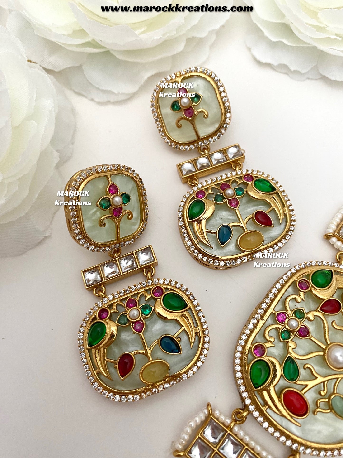 Swati Premium Quality sabyasachi inspired Statement kundan choker set