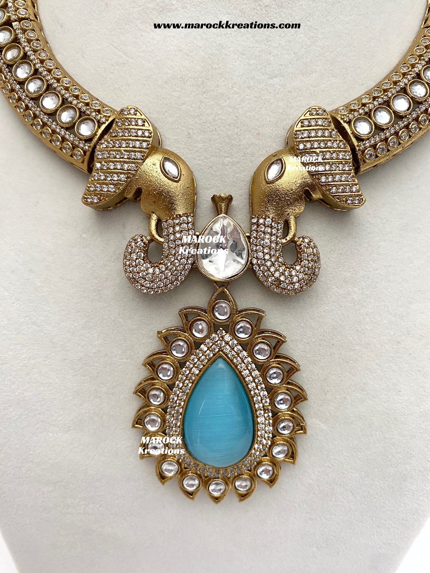 Eshita Sabyasachi inspired Premium Quality Moissanite Kundan Statement Necklace set