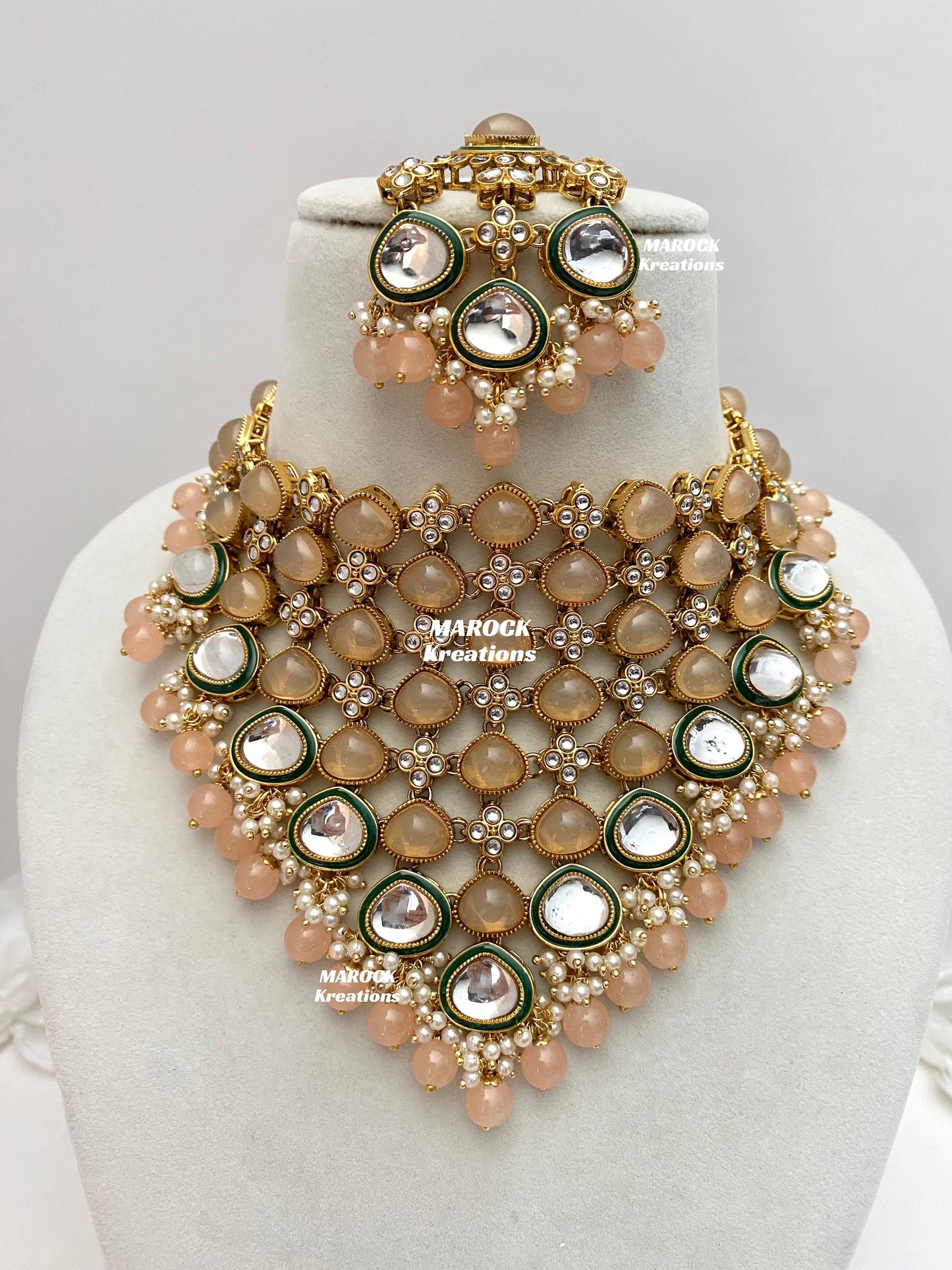 Connie Premium Quality Statement Kundan Necklace/Bridal set