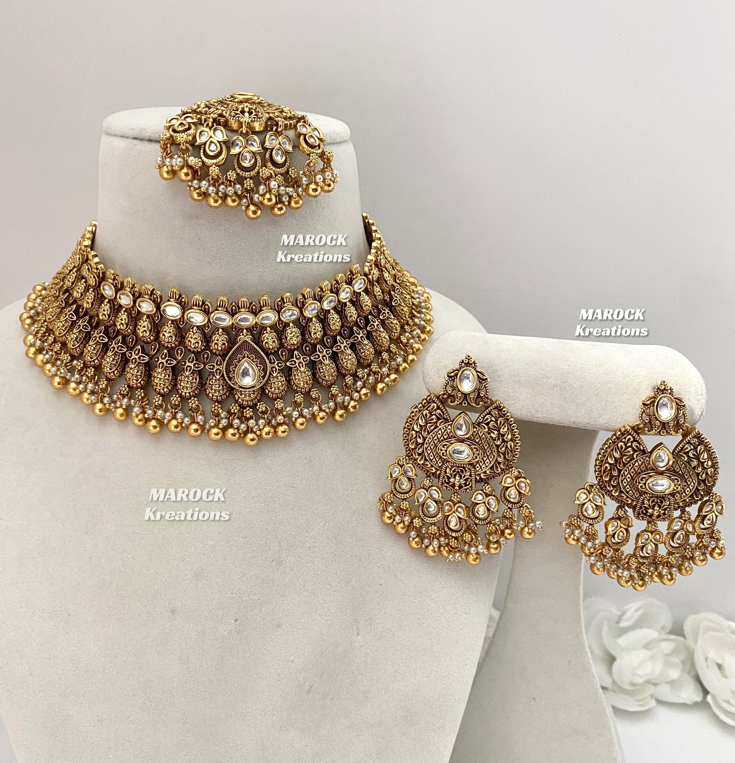 Paulina Premium Quality Gold plated Kundan exclusive Necklace set