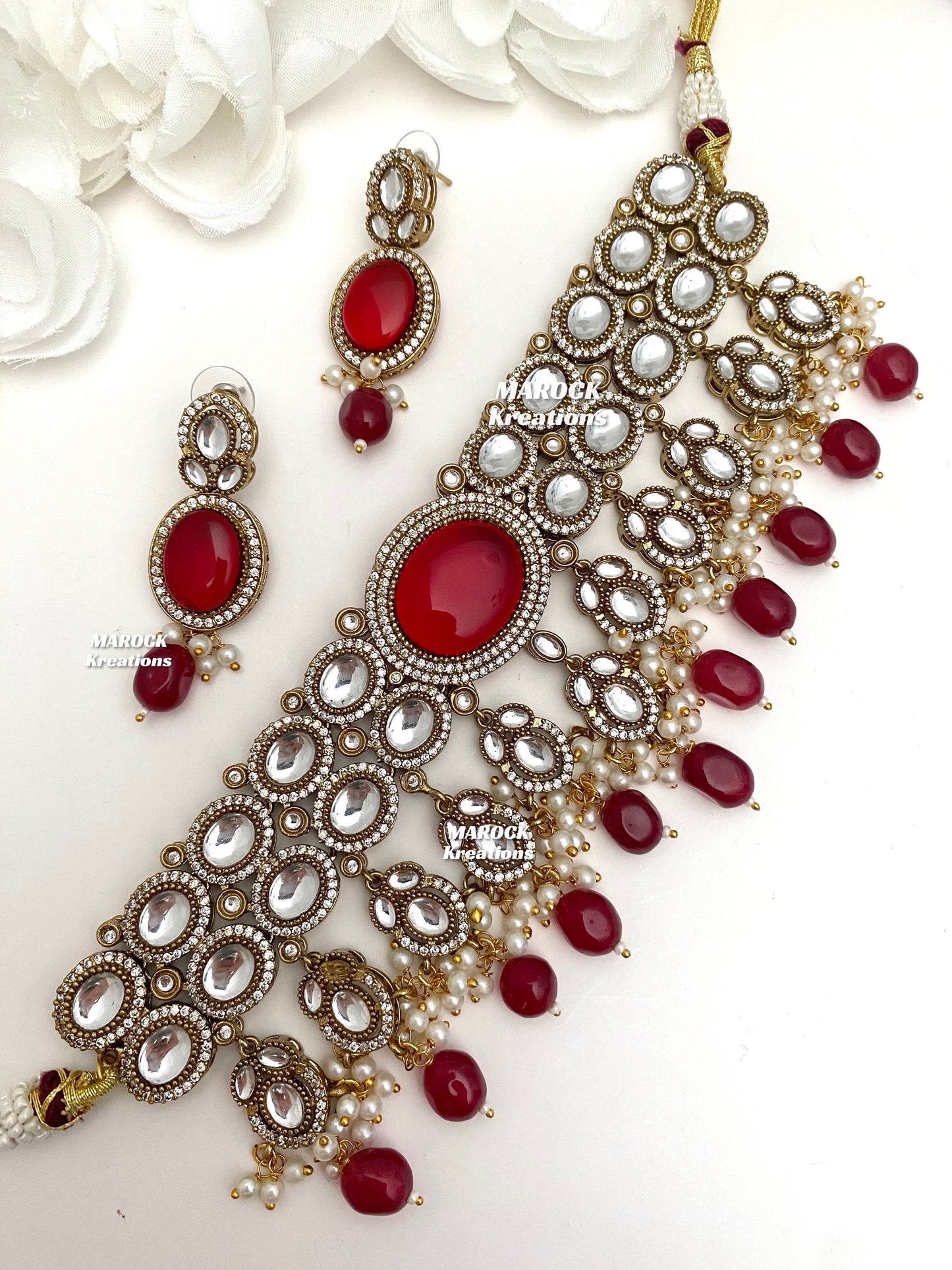 Danica Sabyasachi inspired Premium Quality Moissanite Kundan Statement Choker set