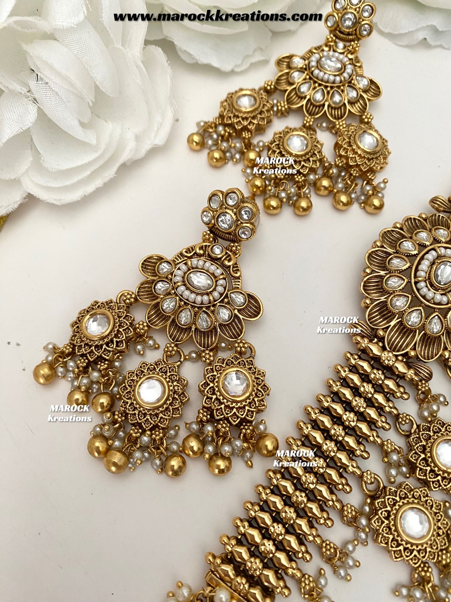 Premium Quality Gold Plated Kundan statement choker set