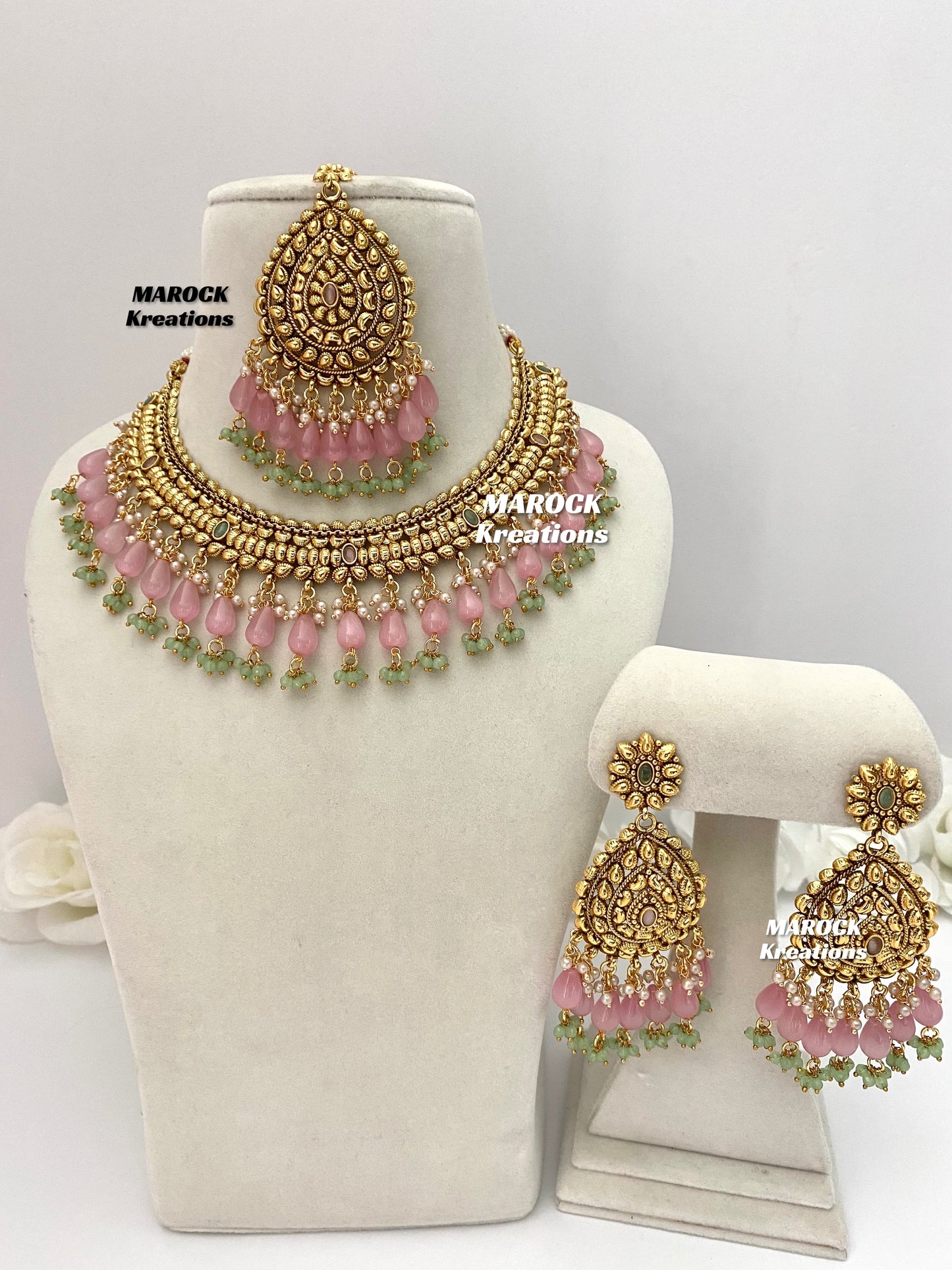 Gold plated traditional necklace set