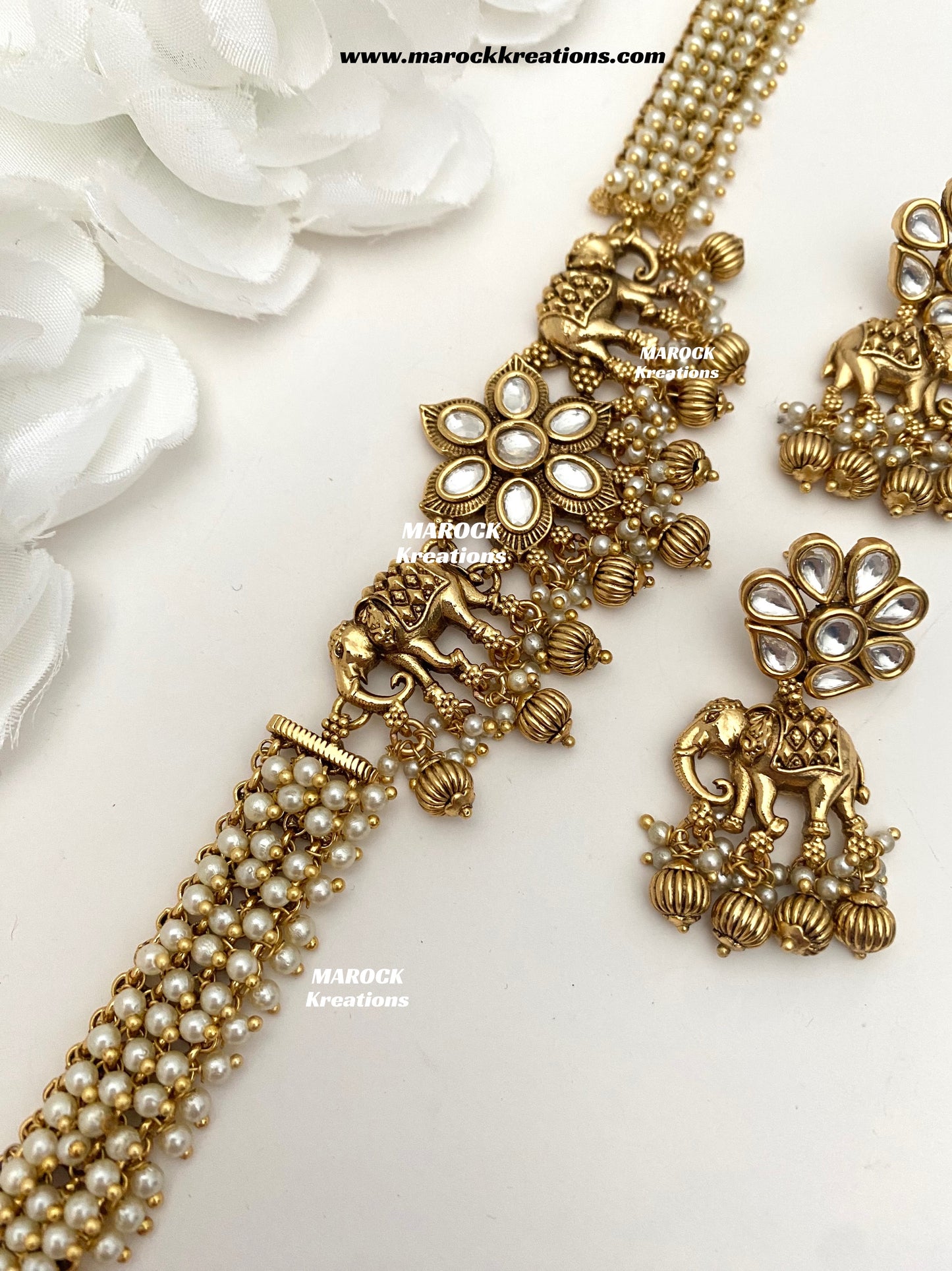 Rashmika Premium Quality exclusive Gold Plated Meenakari Rajwadi choker set