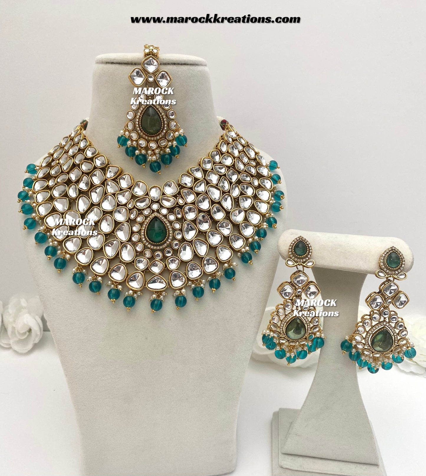 Ruhi Premium Quality Statement Kundan Necklace/Bridal set