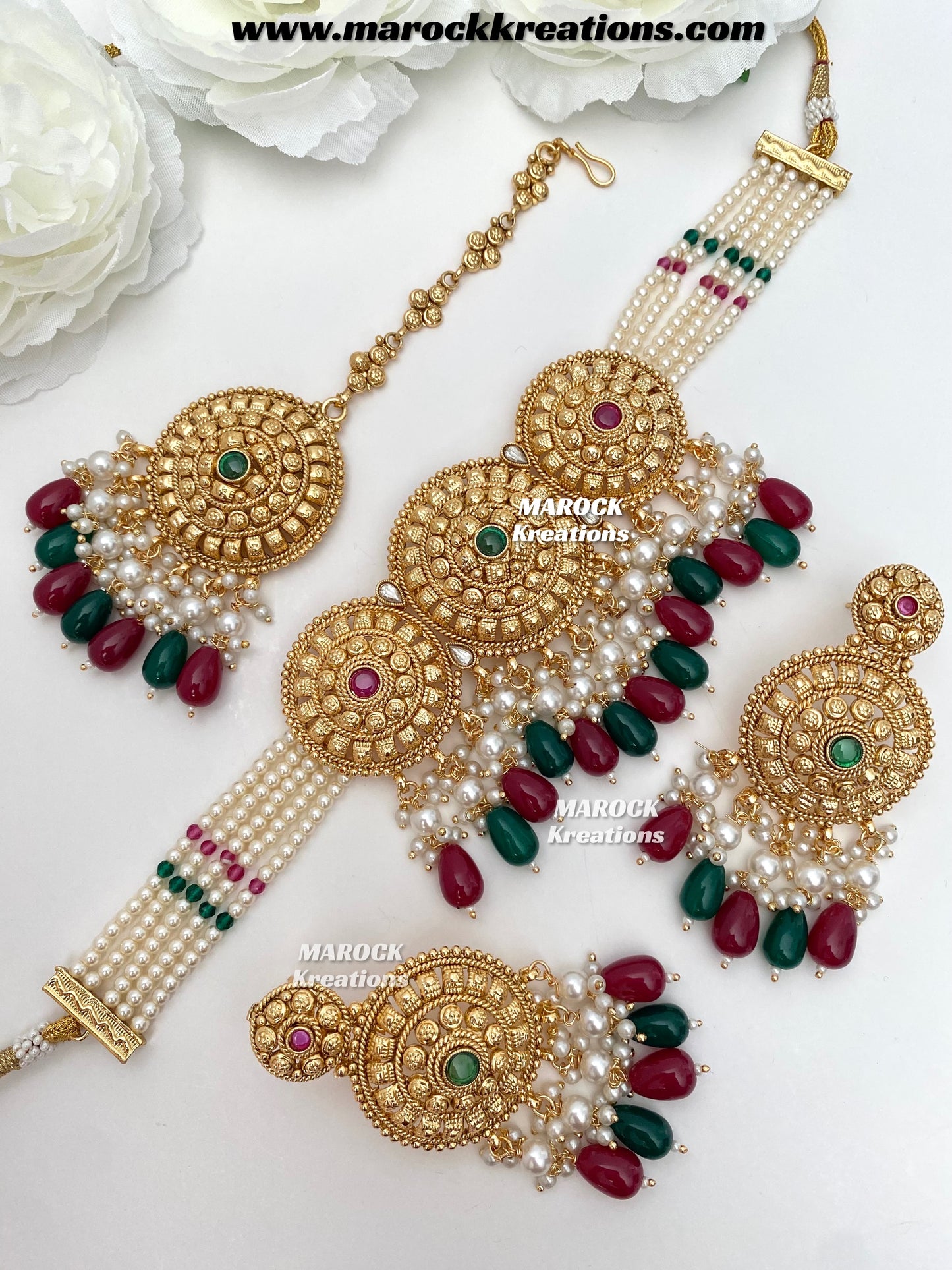 Anuja Premium Quality Gold Plated statement choker set