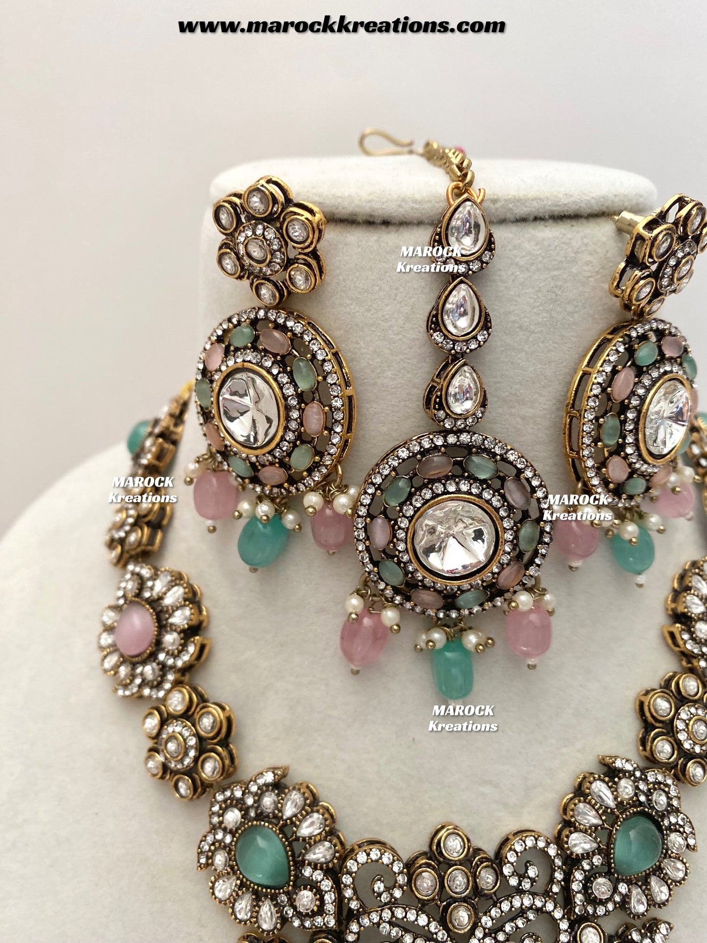 Luna Sabyasachi inspired Victorian Kundan Statement necklace set