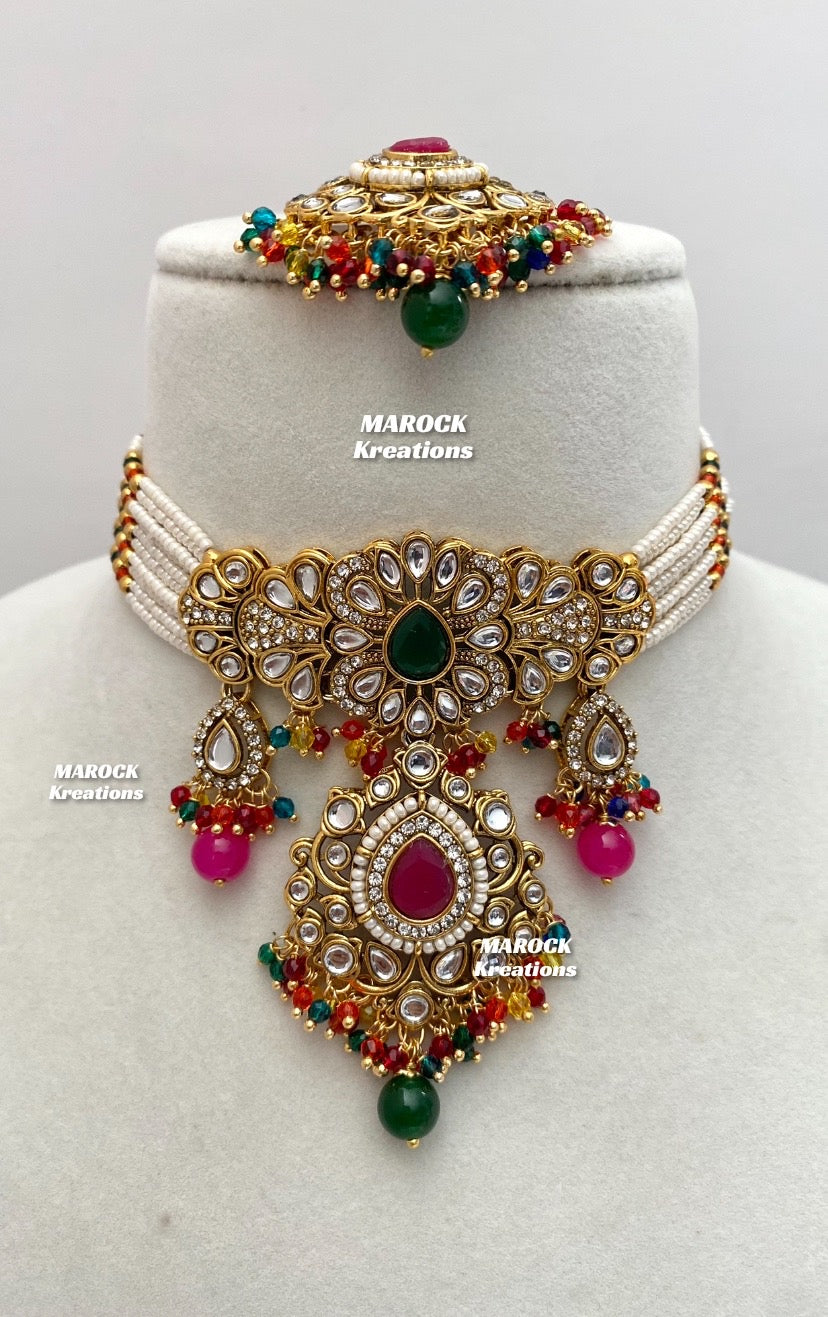 Mahima Premium Quality Kundan Choker set