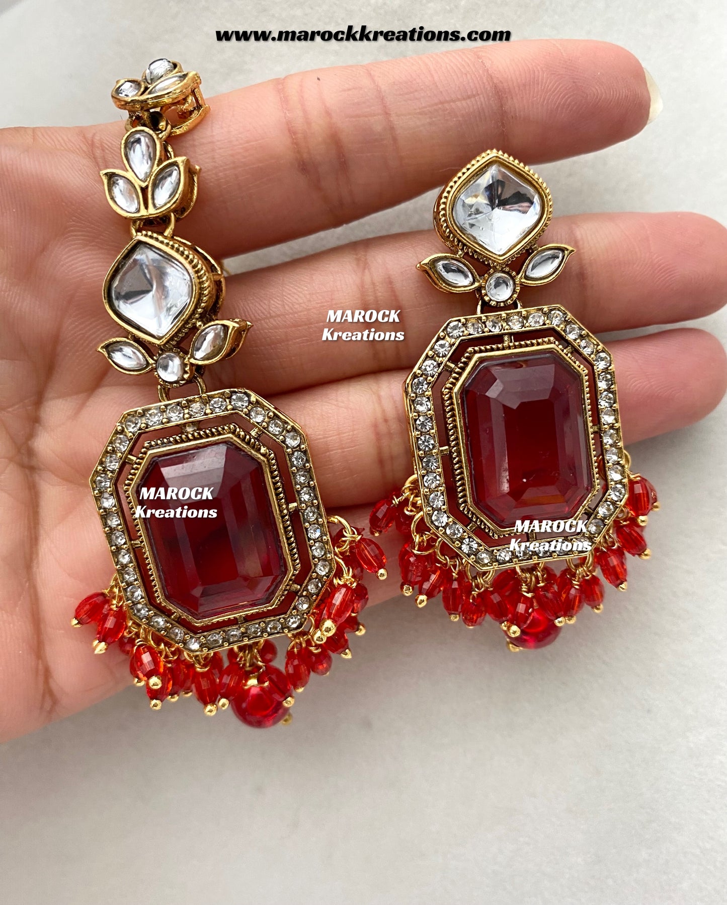 Shabnam Premium Quality Kundan Statement Necklace set