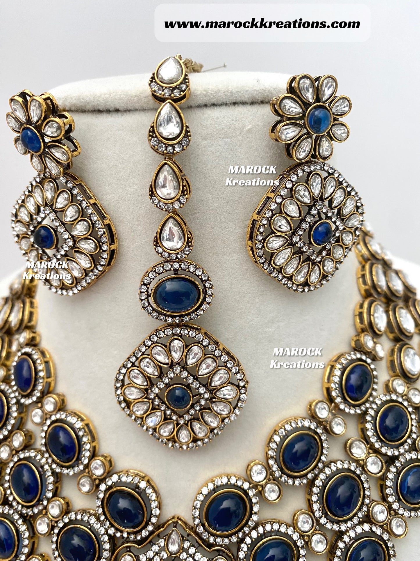 Jessie Tyani inspired Victorian Kundan Statement Necklace set