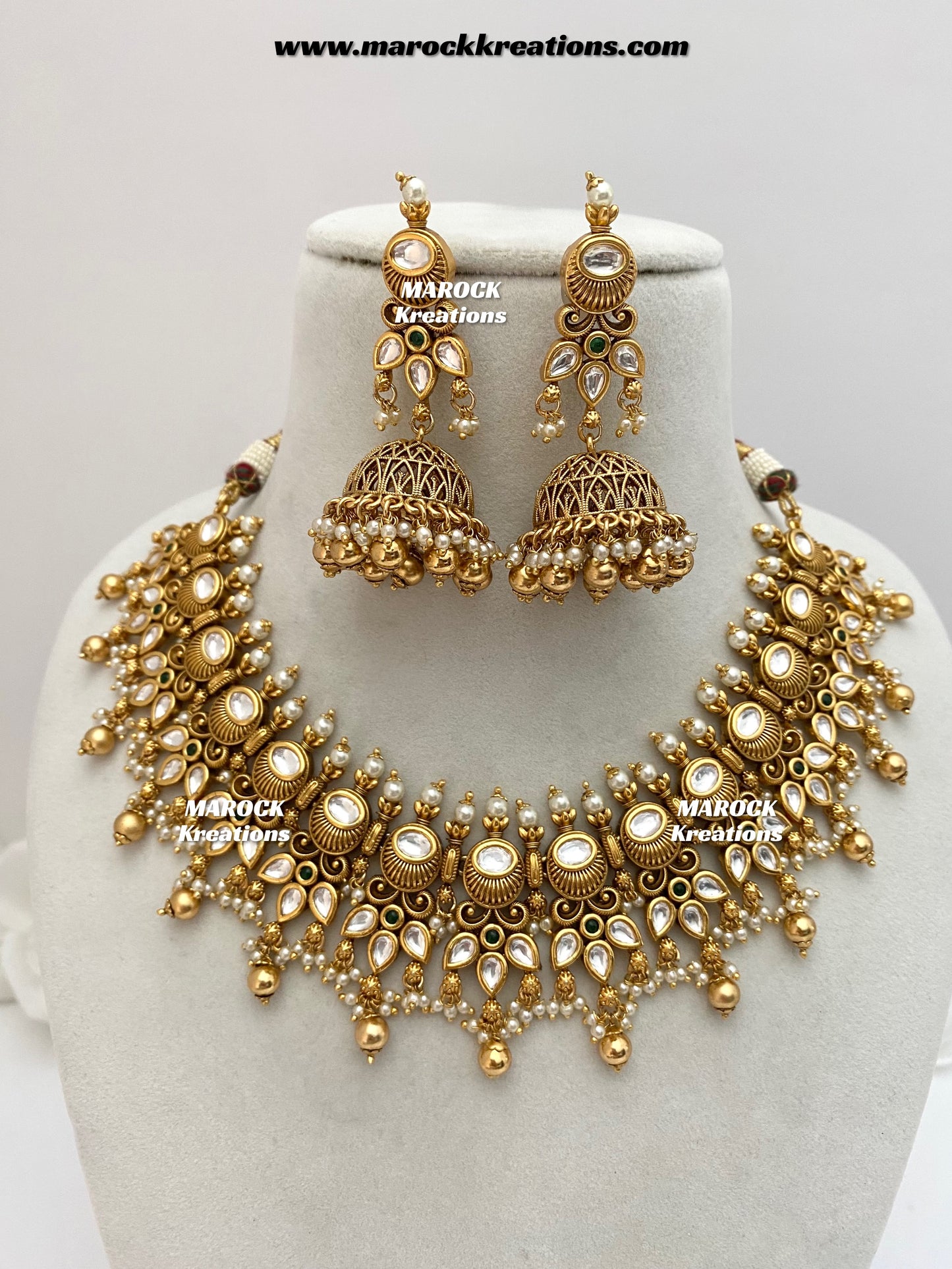 Lennon Premium Quality Gold plated Kundan exclusive Necklace set