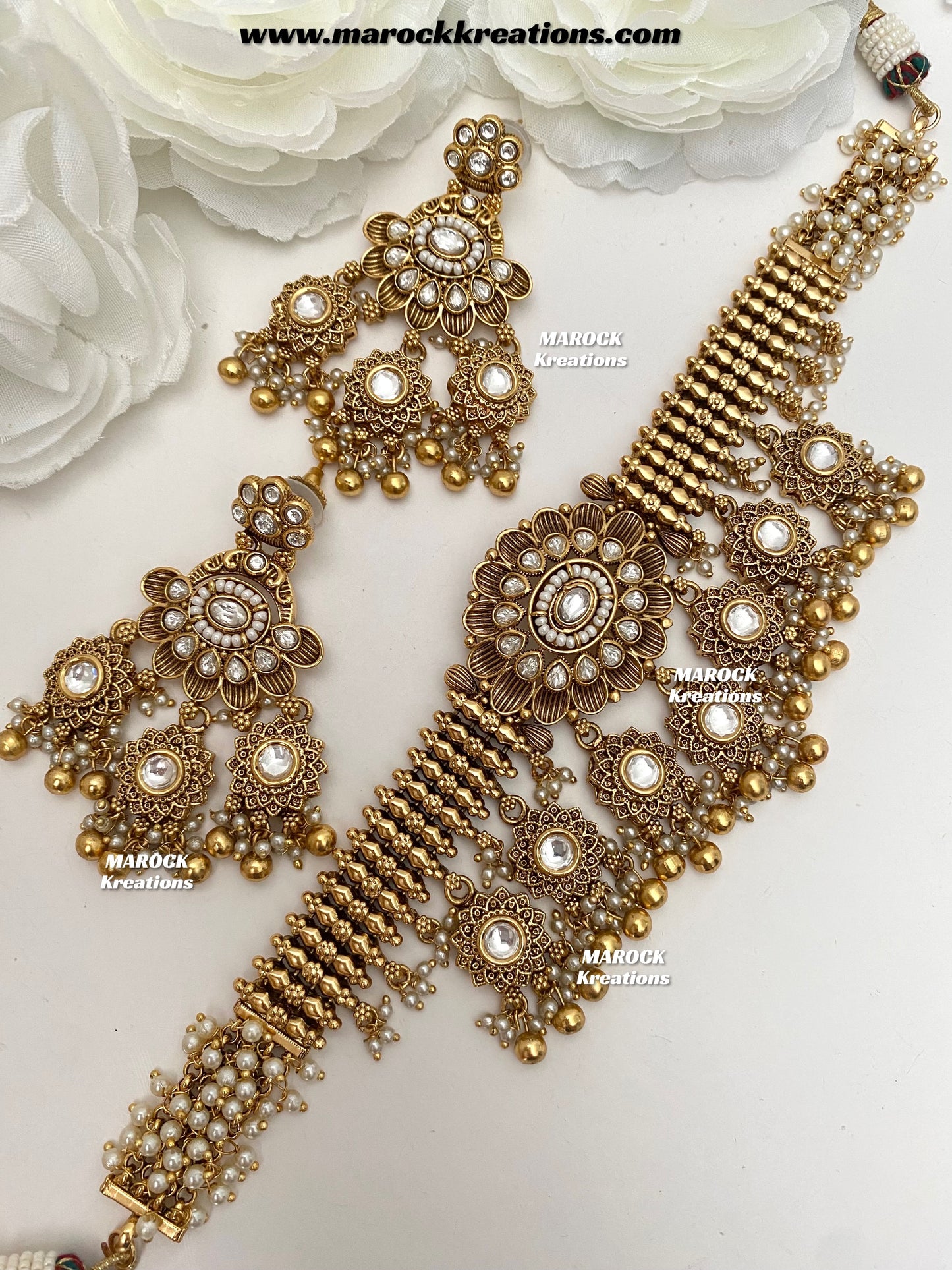 Premium Quality Gold Plated Kundan statement choker set