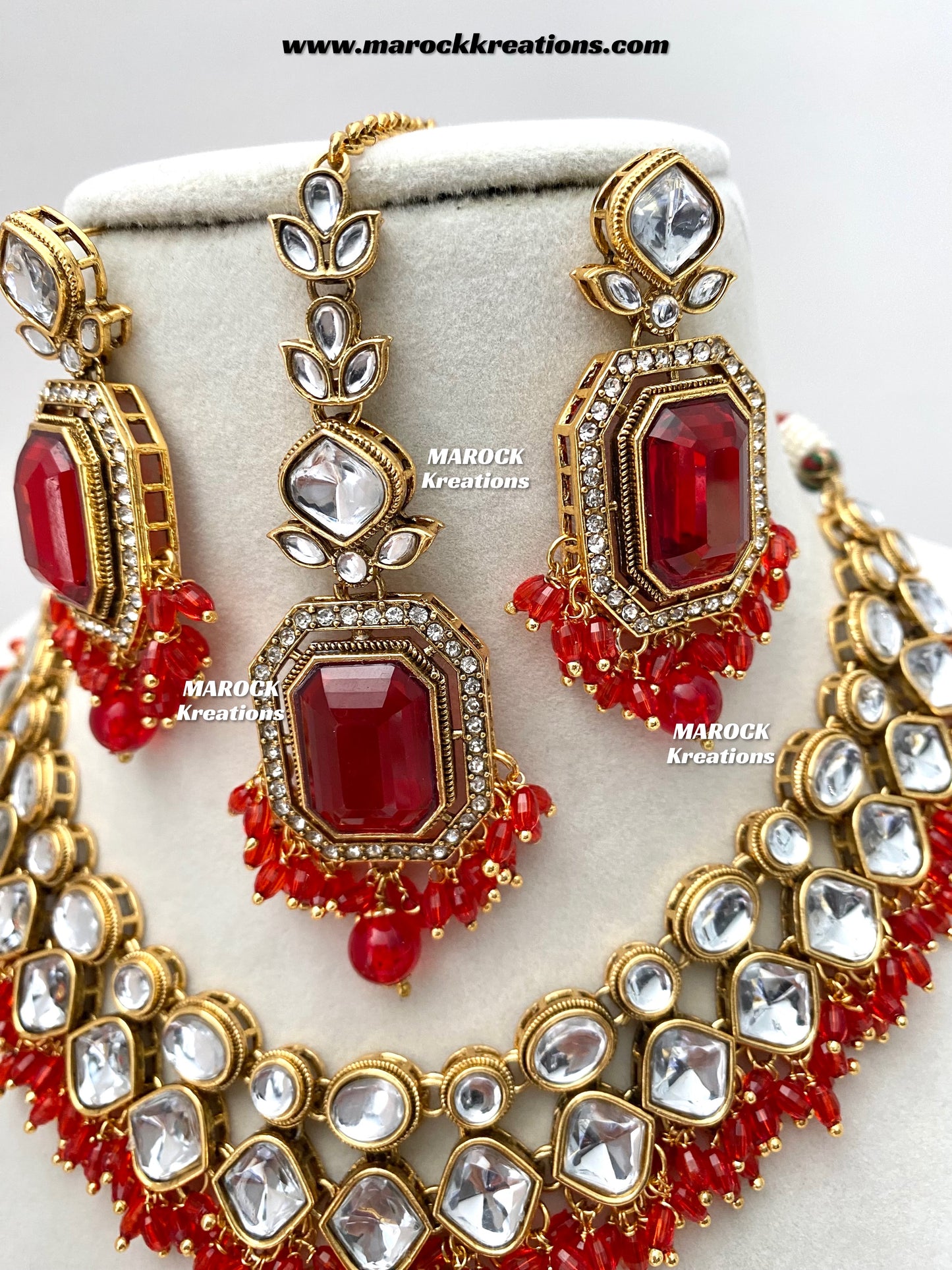 Shabnam Premium Quality Kundan Statement Necklace set