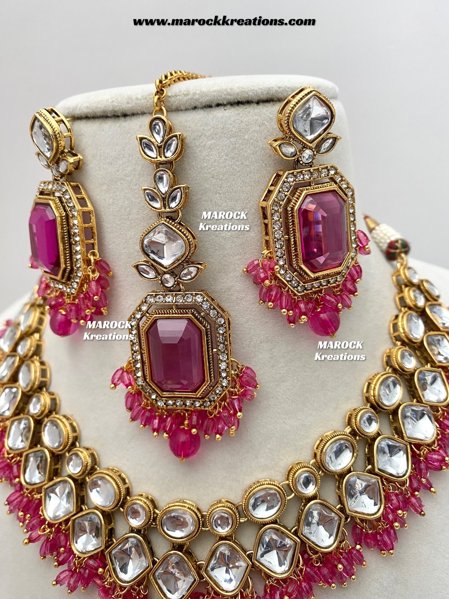Shabnam Premium Quality Kundan Statement Necklace set