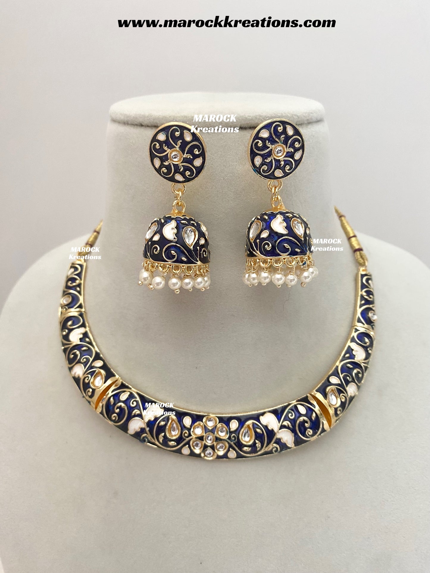Moli Kundan Meenakari Necklace set