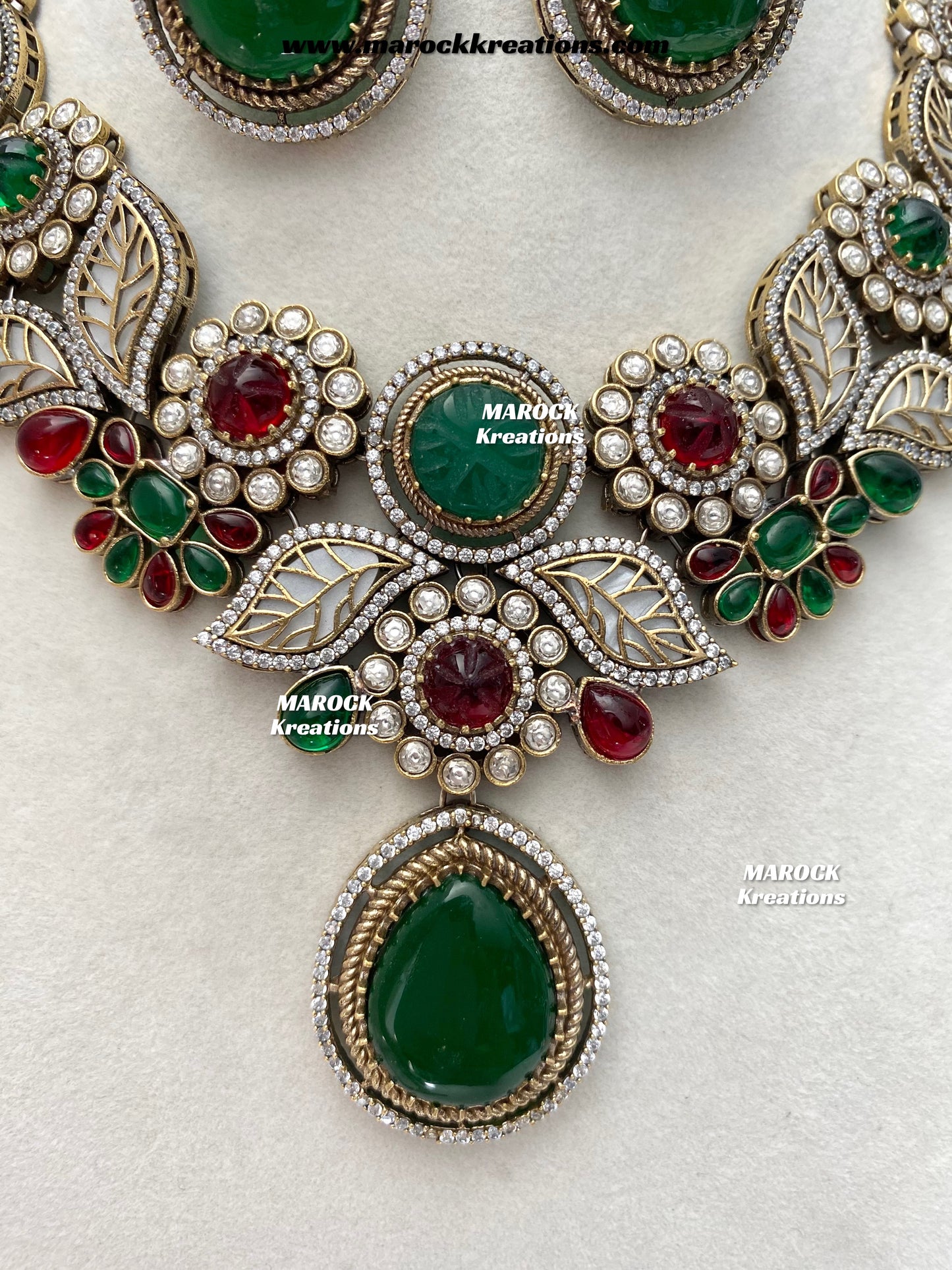Angela Sabyasachi inspired Premium Quality Moissanite Kundan Necklace set