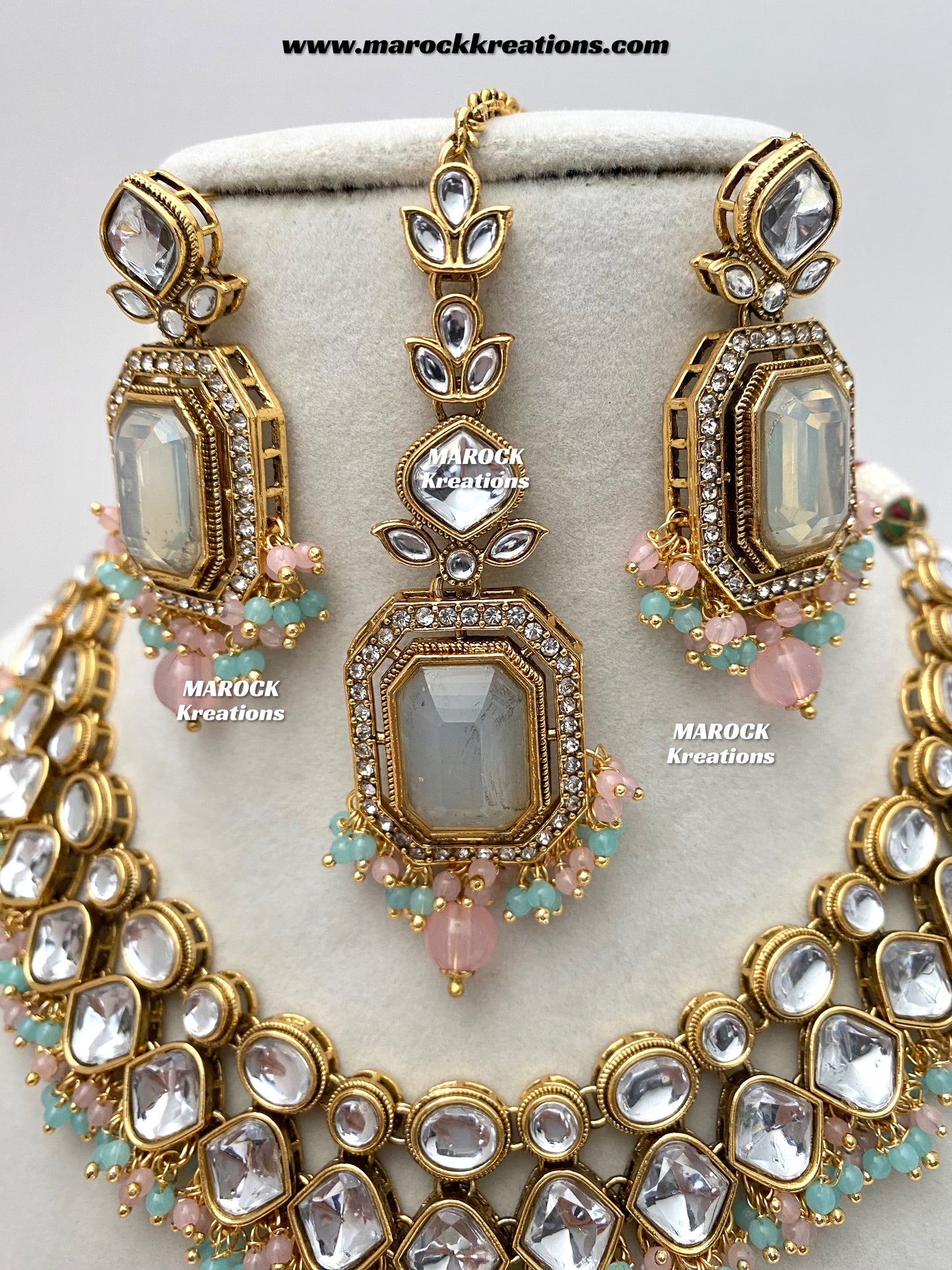 Shabnam Premium Quality Kundan Statement Necklace set