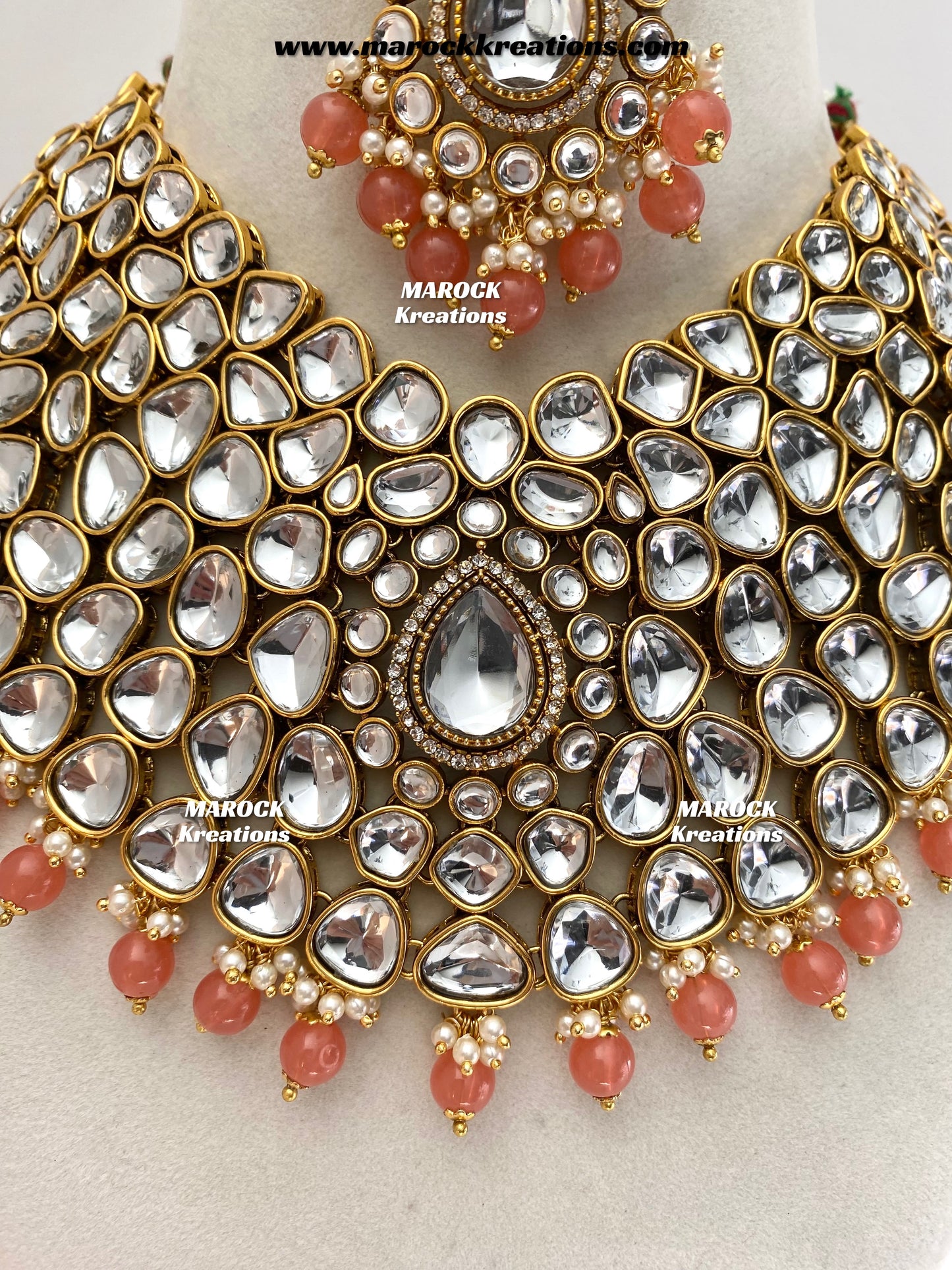 Ruhi Premium Quality Statement Kundan Necklace/Bridal set