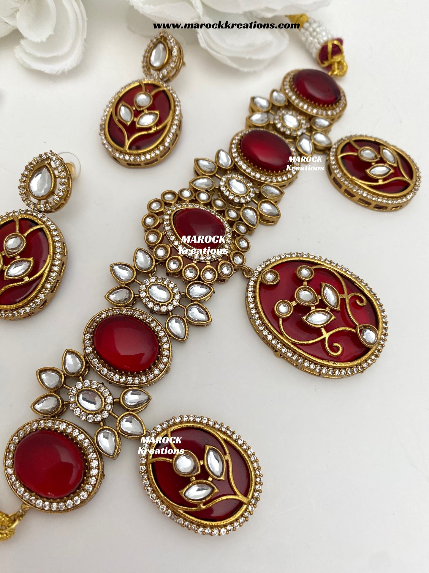 Lija Sabyasachi inspired Premium Quality Moissanite Kundan Statement choker set