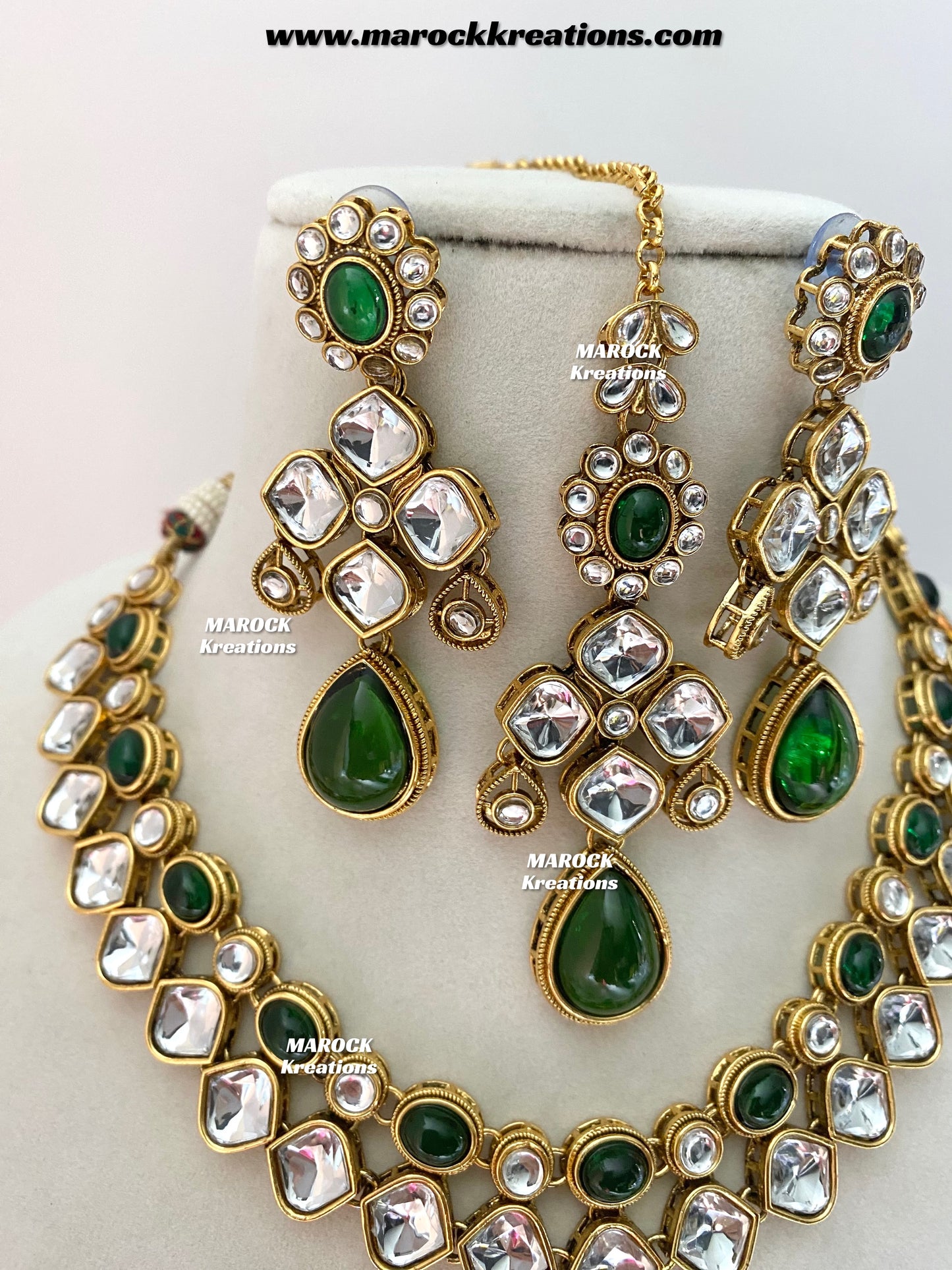 Romana Premium Quality Kundan Statement Necklace set