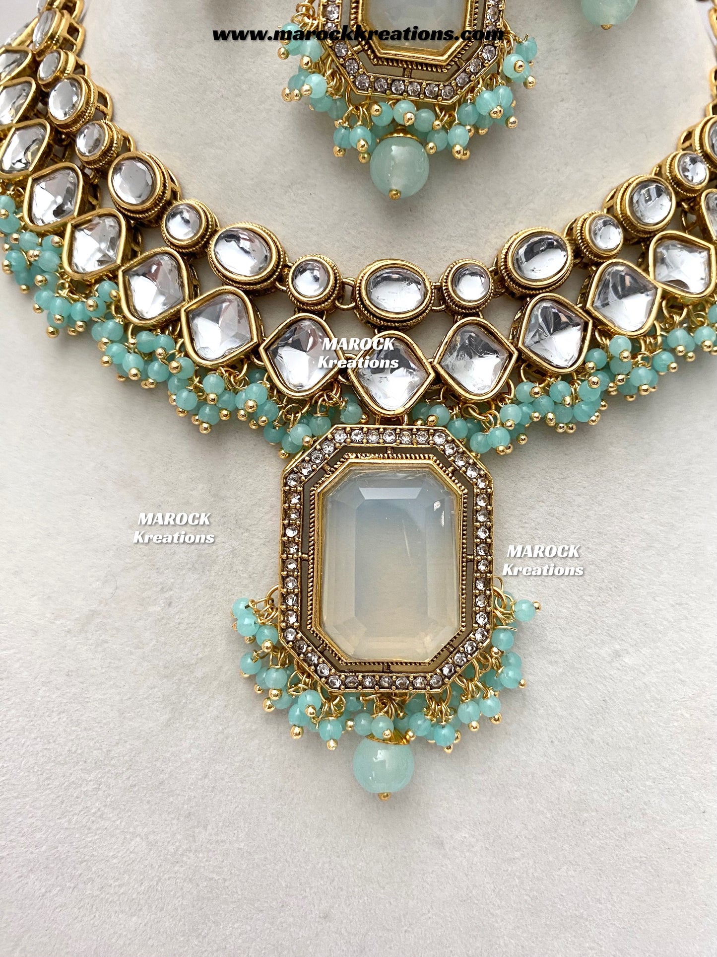 Shabnam Premium Quality Kundan Statement Necklace set