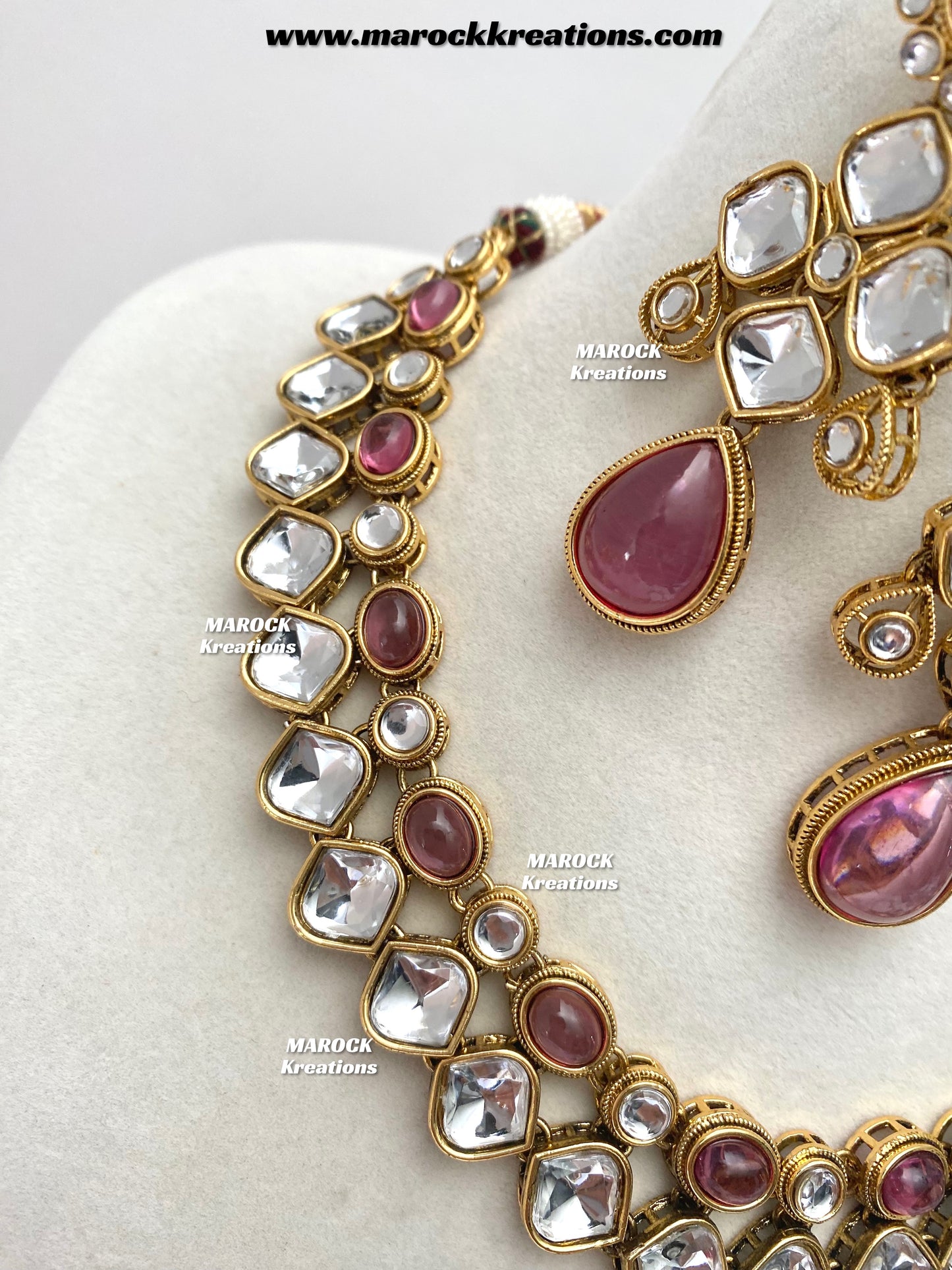 Romana Premium Quality Kundan Statement Necklace set