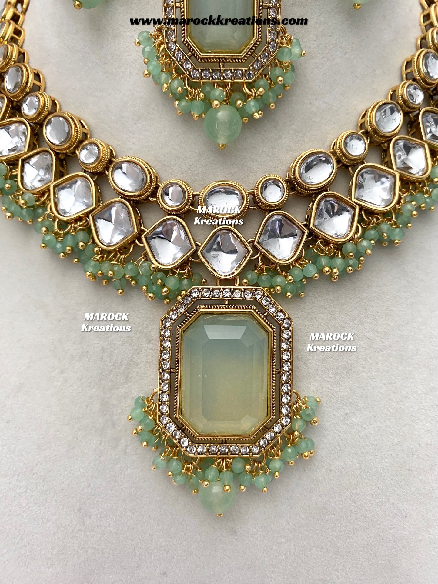 Shabnam Premium Quality Kundan Statement Necklace set