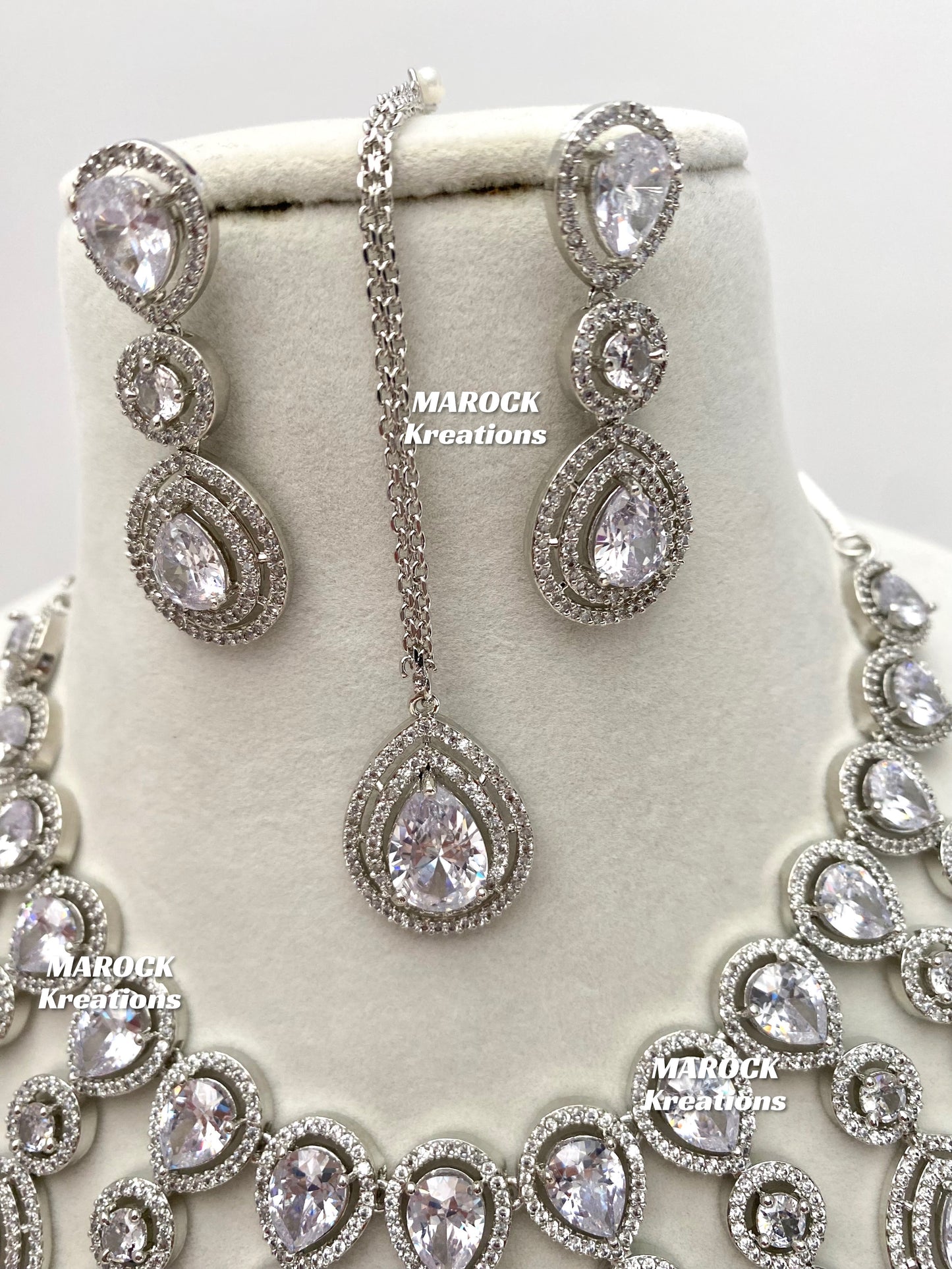 Soha American Diamond Necklace set
