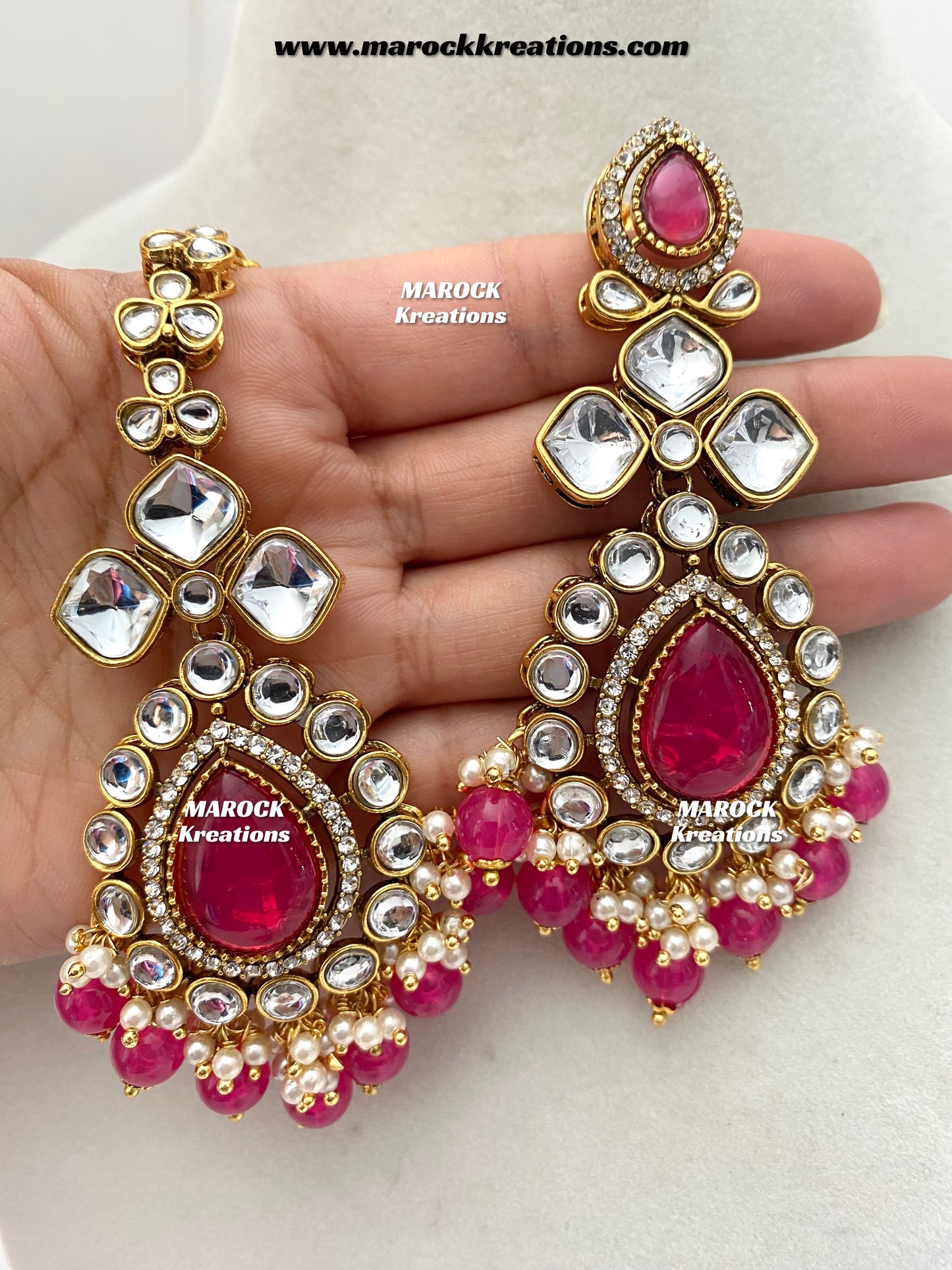 Ruhi Premium Quality Statement Kundan Necklace/Bridal set
