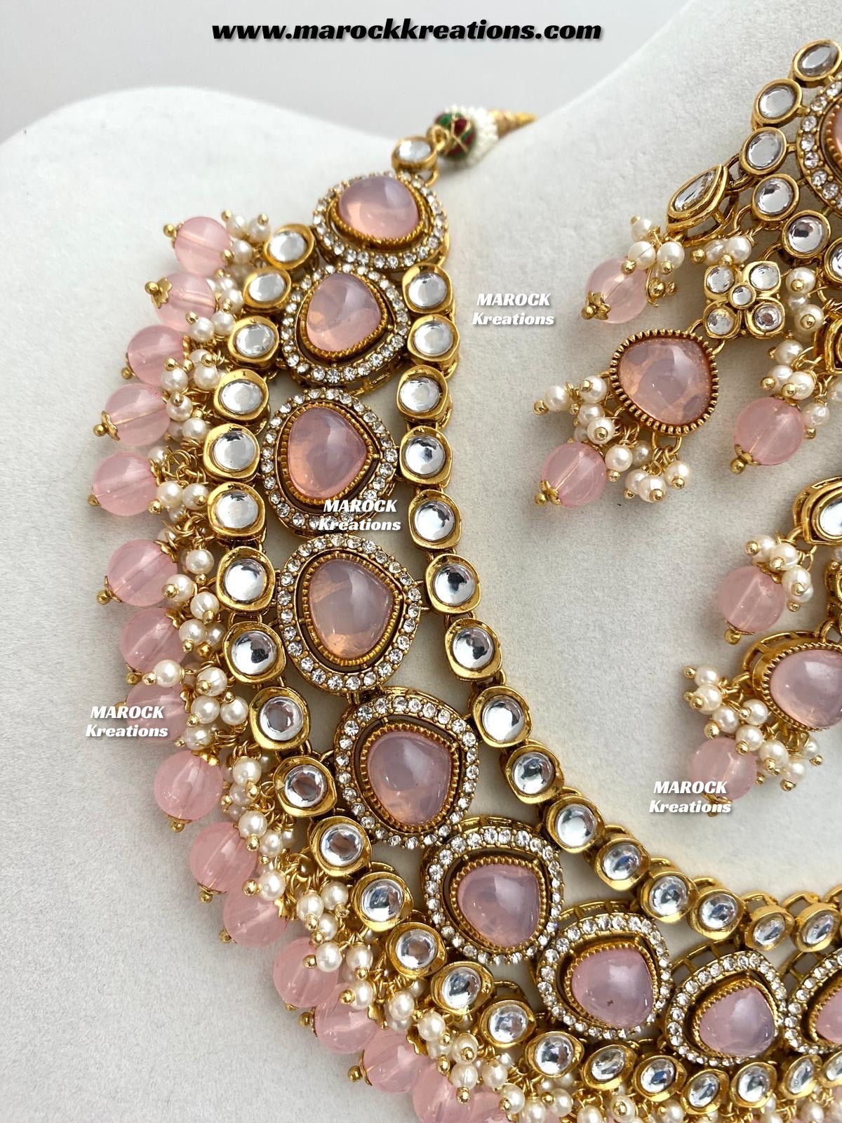 Harsha Premium Quality Kundan and Monalisa stone Statement Necklace set