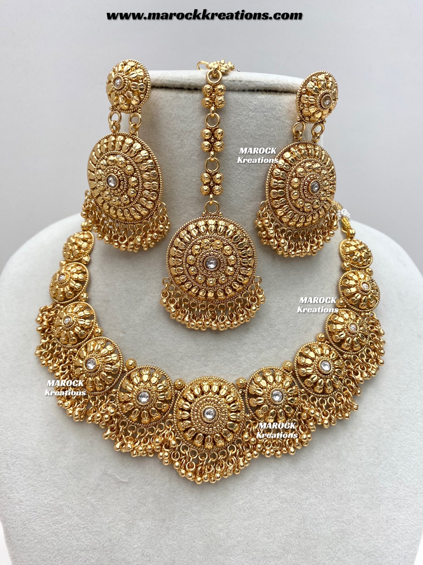 Roxana Premium Quality Gold Plated necklace set
